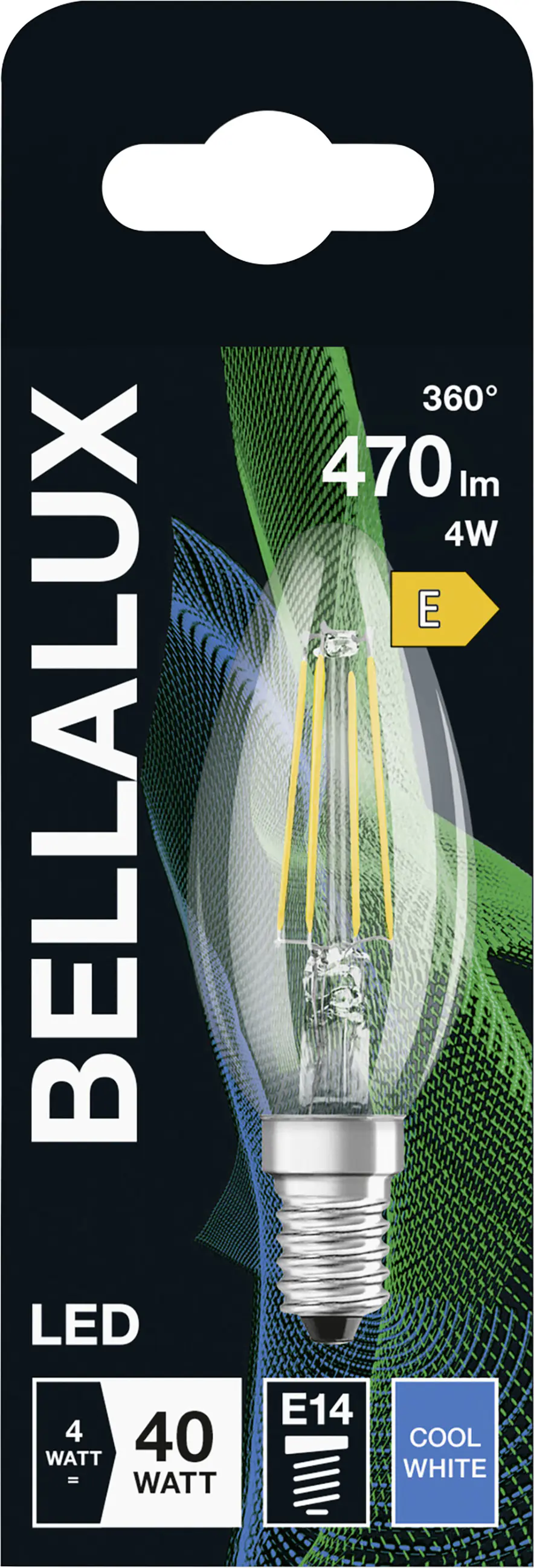 Bellalux LED Kerzenlampe Klassik B40 E14 4 W neutralweiß klar