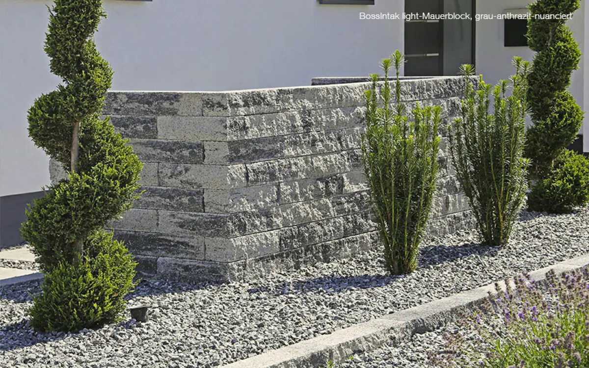 EHL Mauerstein Anzio Light Halbstein 25 x 18 x 15 cm grau-anthrazit-nunaciert