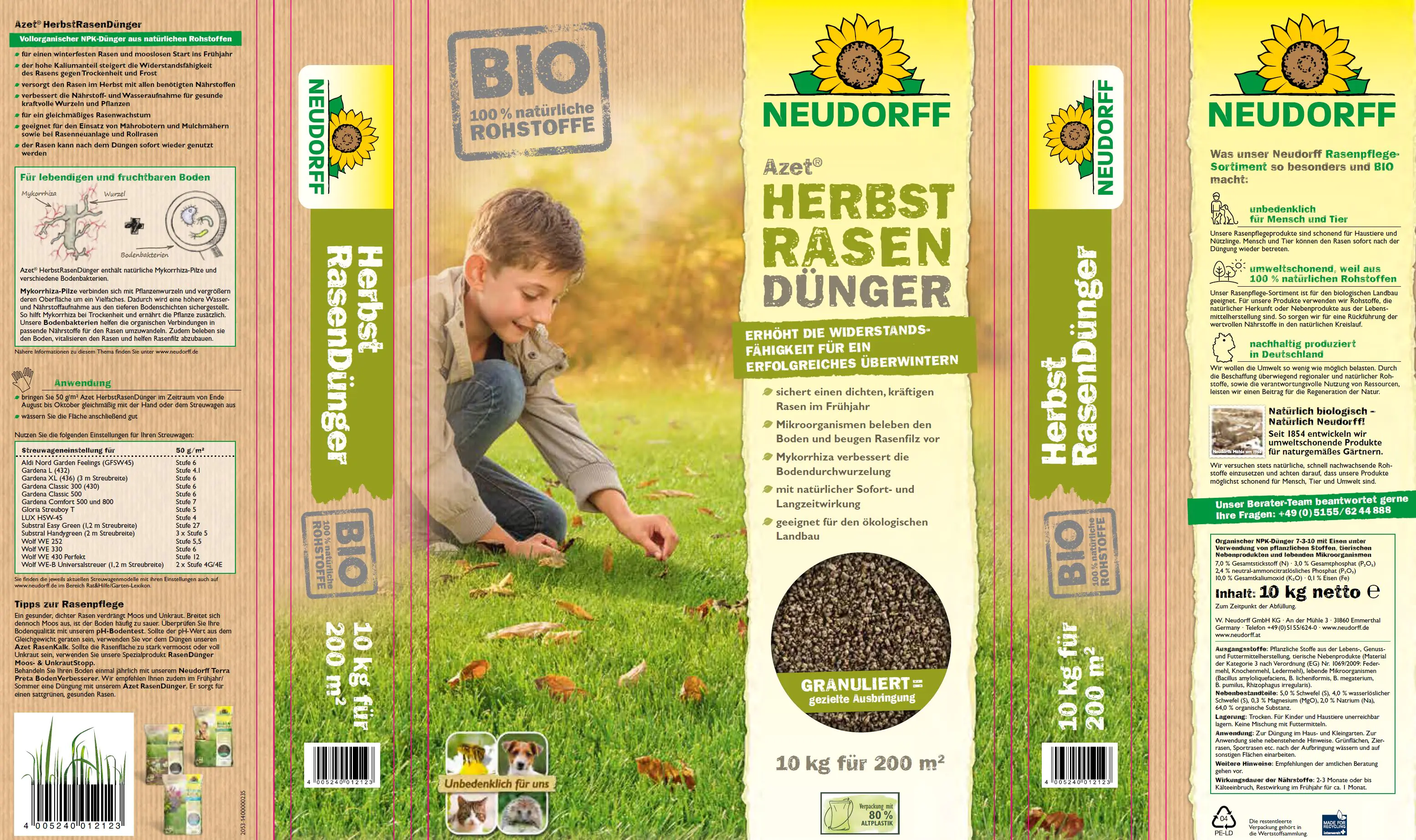 Azet Herbst-Rasendünger 10 kg