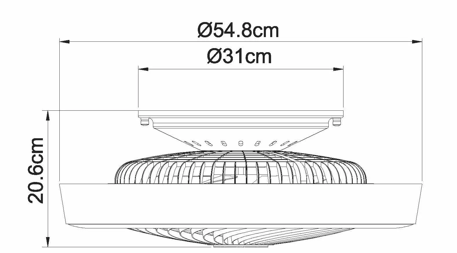 Globo Deckenventilator Gharra Ø 54,8 cm 35 W weiß CCT