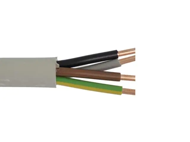 Feuchtraumleitung NYM-J 4 x 1,5 - 5 Meter, grau