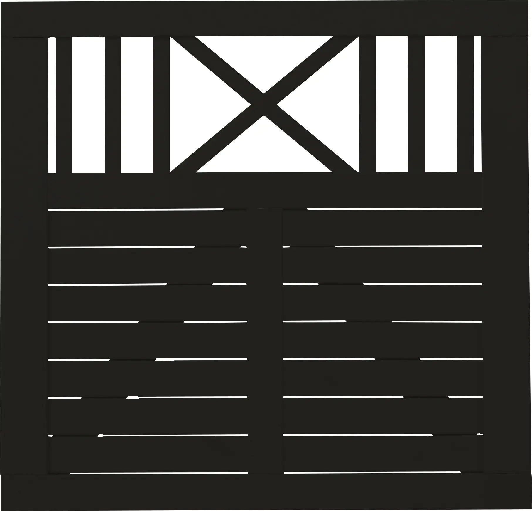 Plus Tor Nostalgi 100 x 95 cm RAL 9005 Schwarz