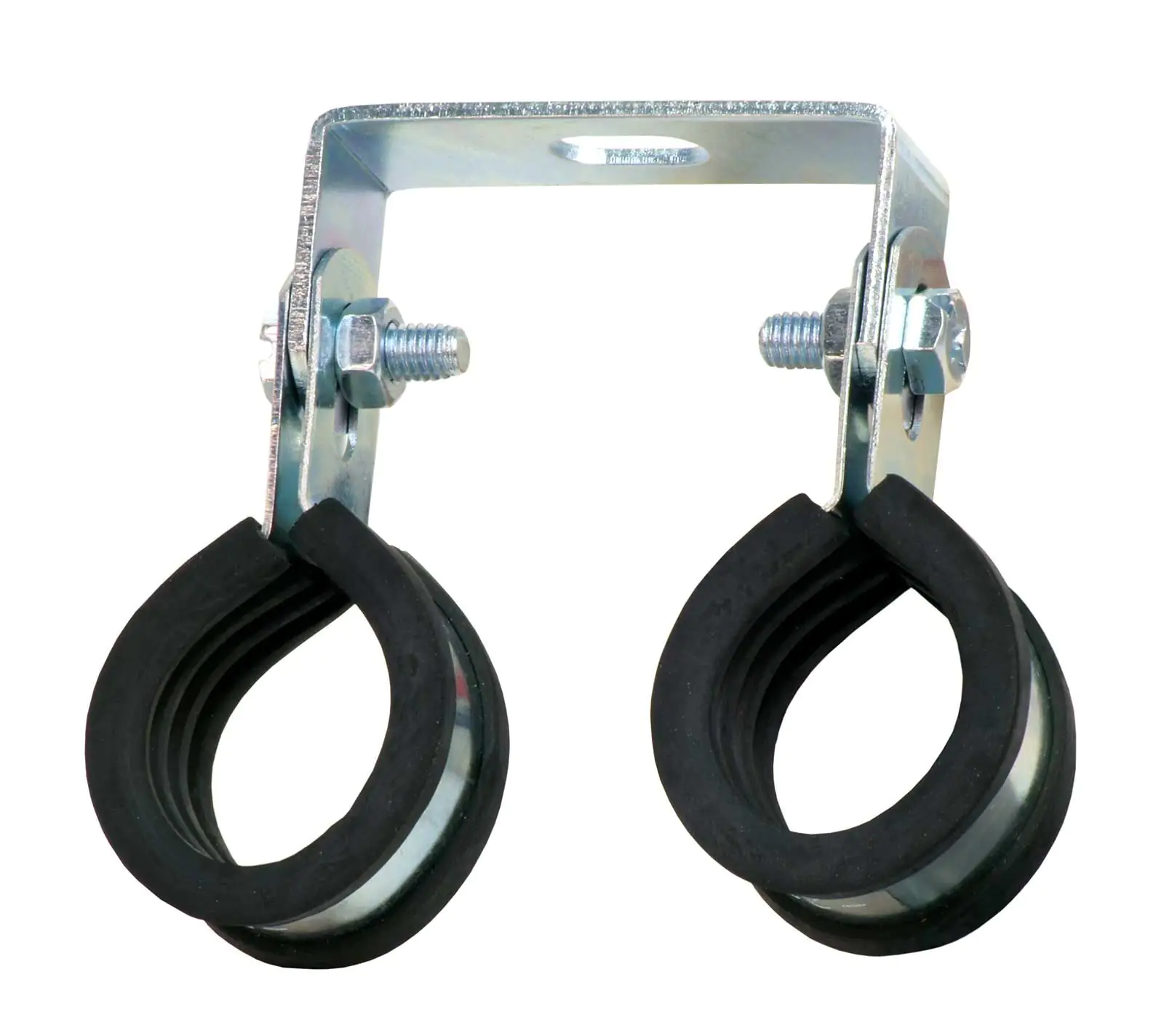 4035300765928 Cornat Doppelrohrschelle mit Bügel Stahl/Gummi, ø 18 mm, verzinkt