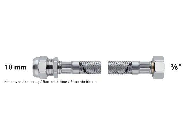 Flexo orange Anschlussschlauch DN8 IG x Quetschverschraubung 3/8"