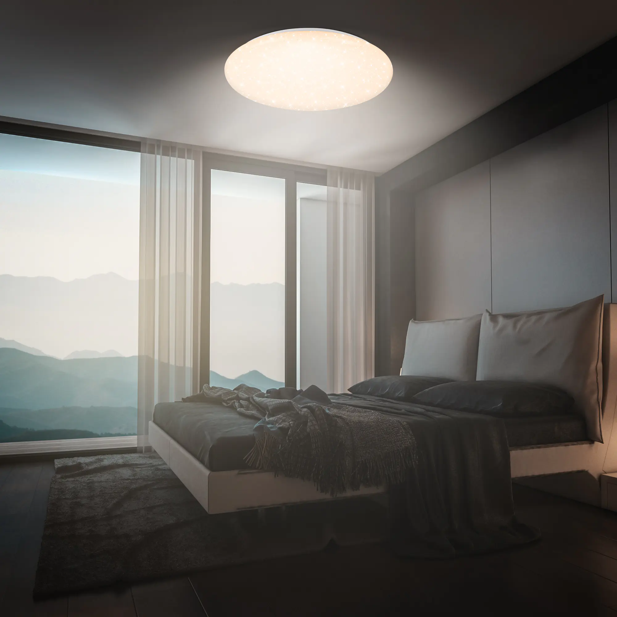 Briloner LED Deckenleuchte Verb Sternenhimmel weiß warmweiß-kaltweiß dimmbar