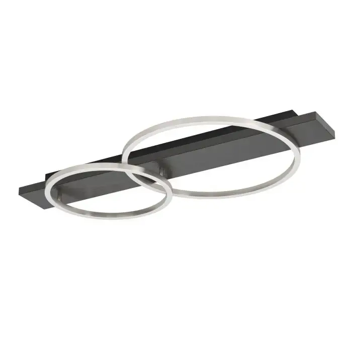 Eglo LED Deckenleuchte Boyal 1 schwarz- nickel-matt 78 x 40 cm