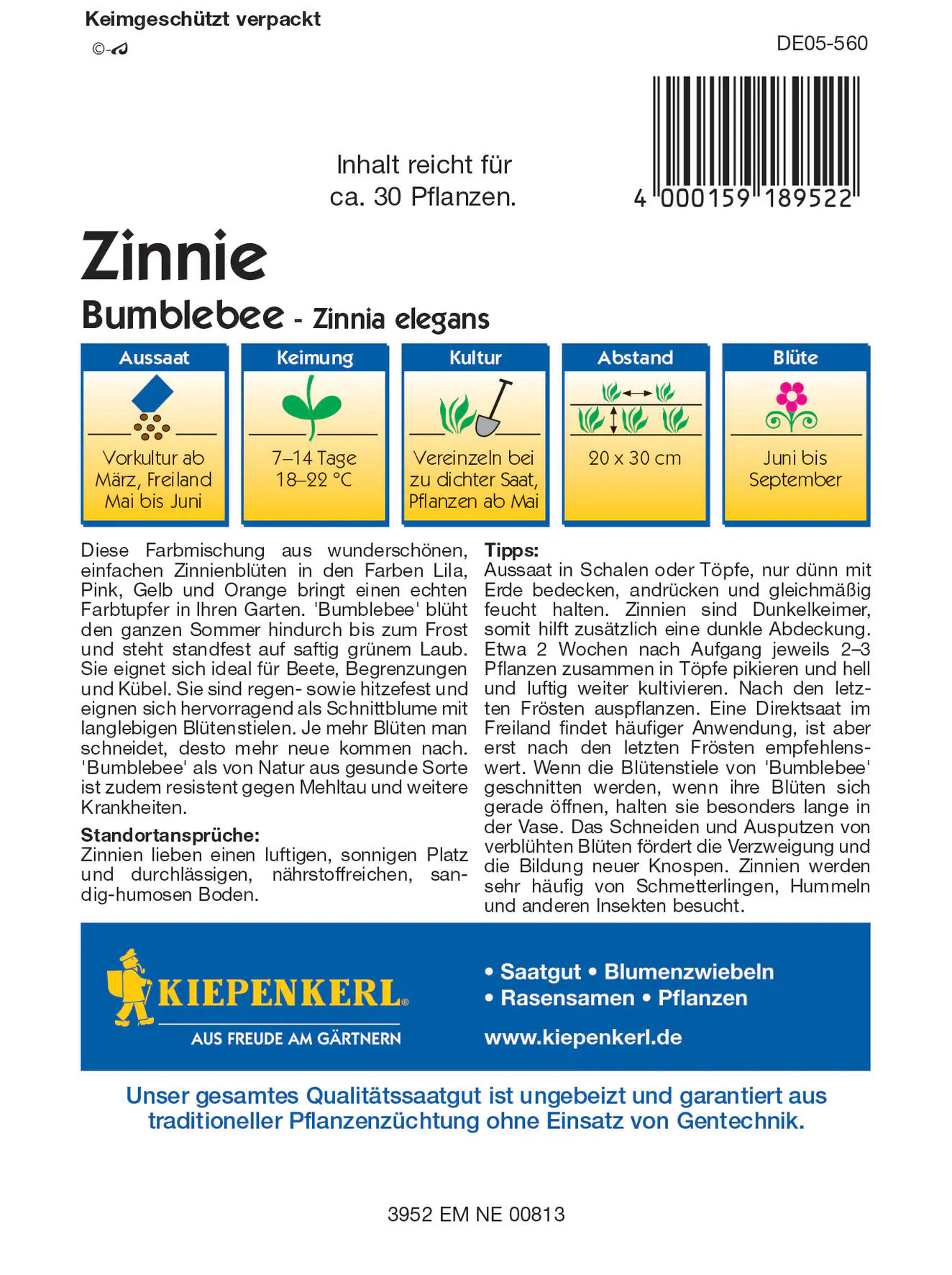 Kiepenkerl Zinnie Bumblebee Kiepenkerl Zinnie Bumblebee