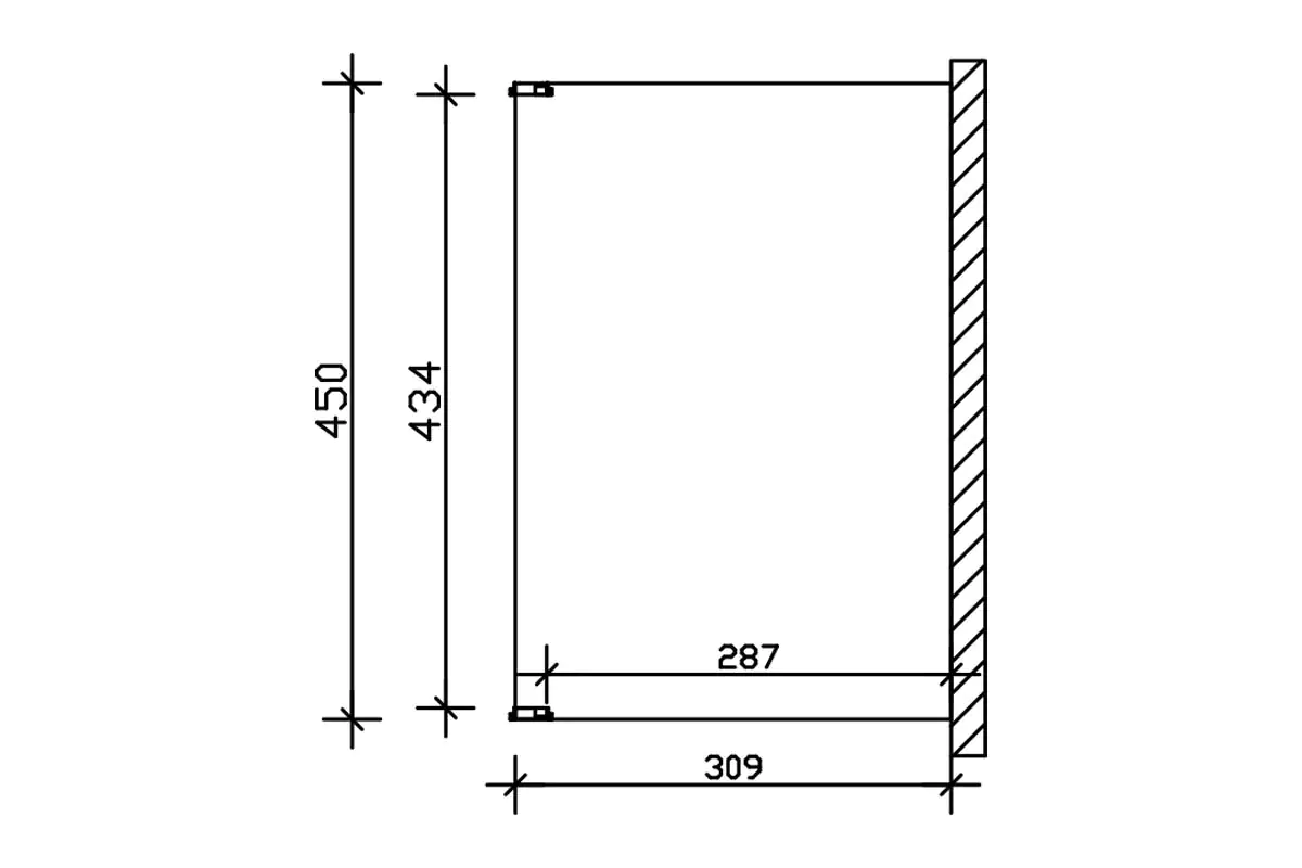 SKAN HOLZ Terrassenüberdachung Novara 450 x 309 cm Leimholz