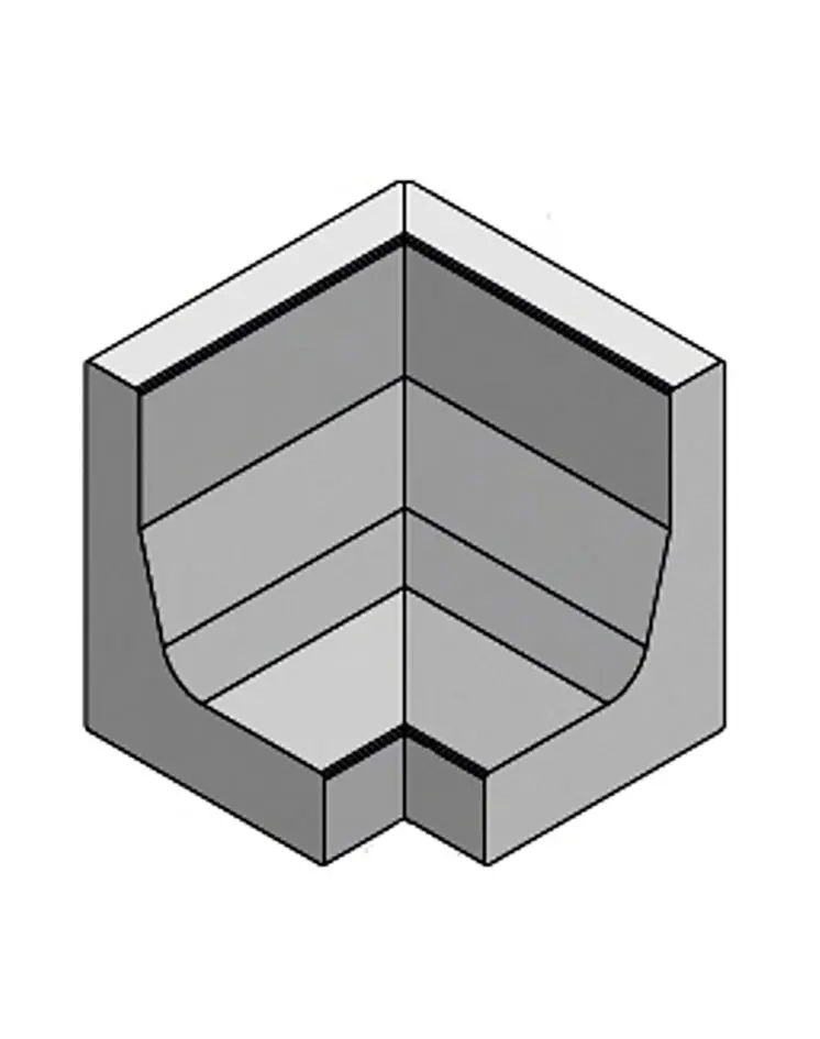 Kann Winkelstein 40 x 40 x 30 cm grau