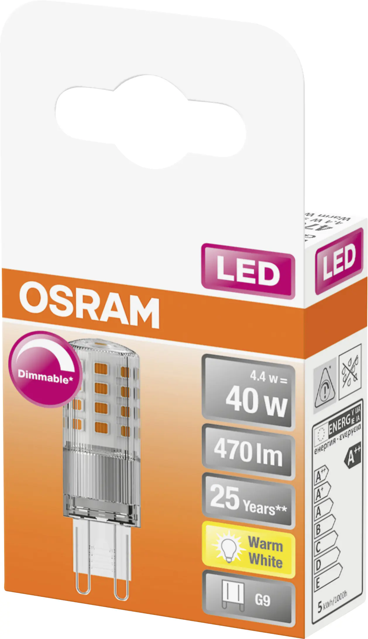 Osram LED Stiftsockellampe Superstar G9 4 W warmweiß, dimmbar, klar Osram LED Stiftsockellampe Superstar G9 4 W warmweiß, dimmbar, klar