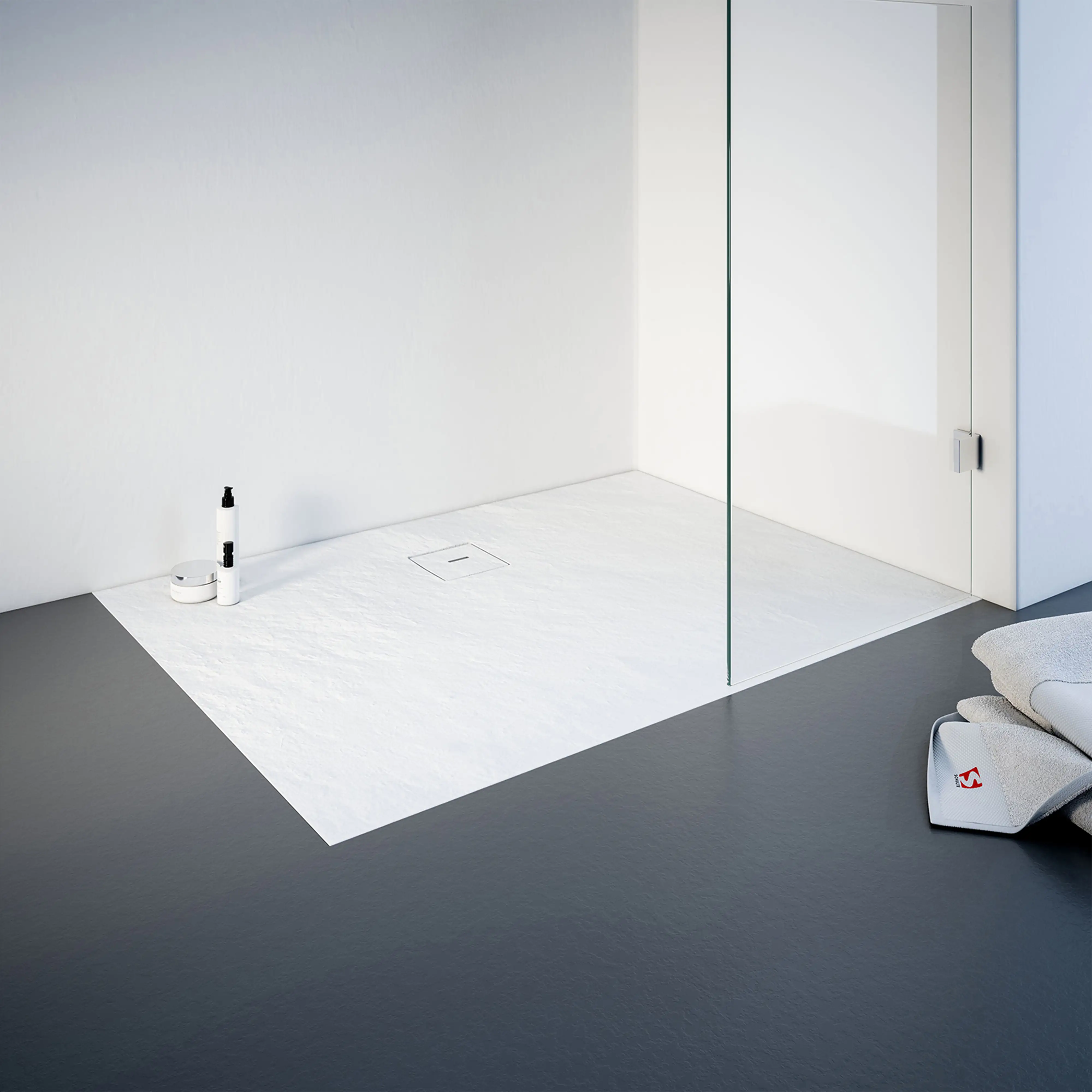 4060991065958 Schulte Duschwanne Steinstruktur 75 x 120 cm weiß