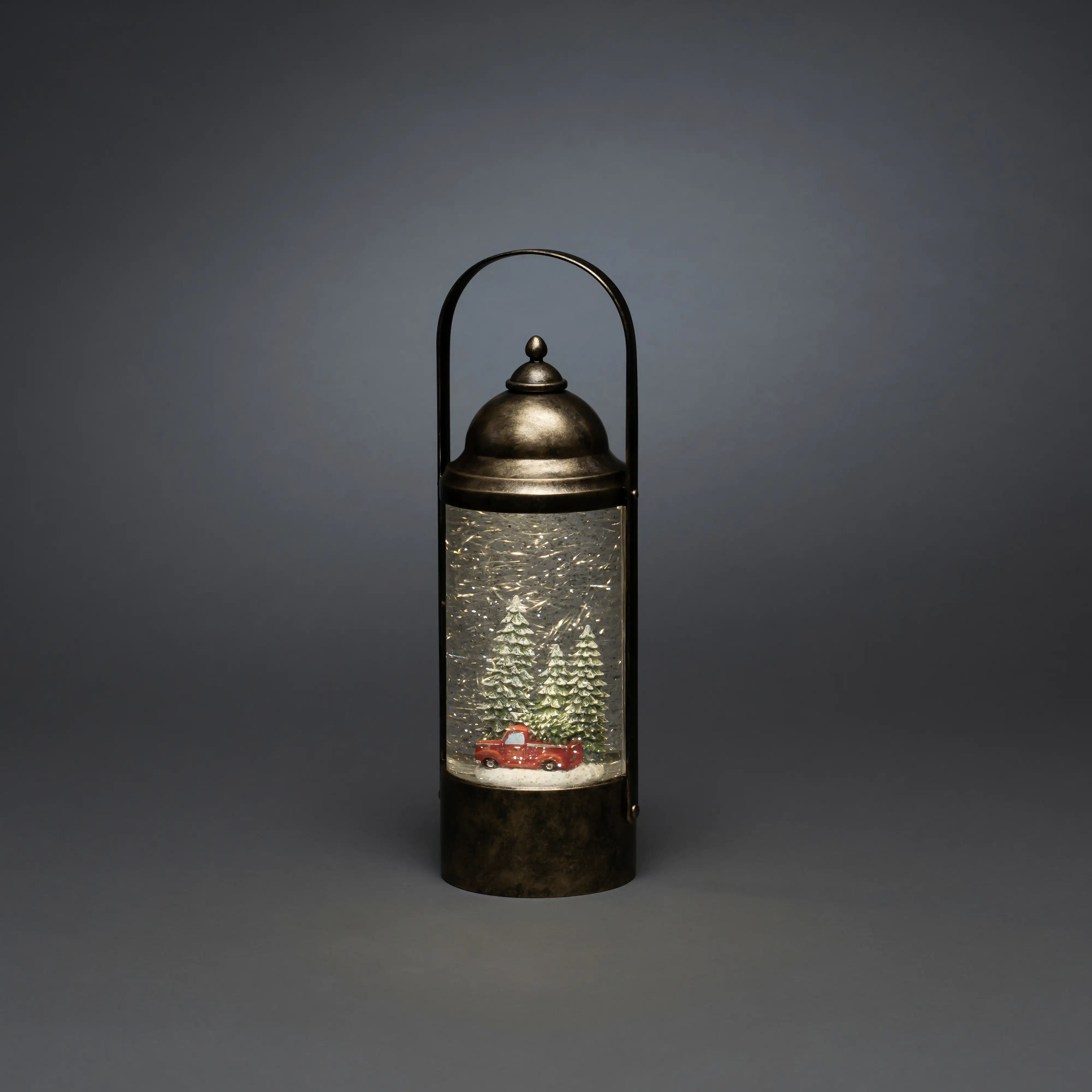 Konstsmide Wasserlaterne Weihnachtsbaum und Auto beleuchtet, 10 x 9 x 29 cm