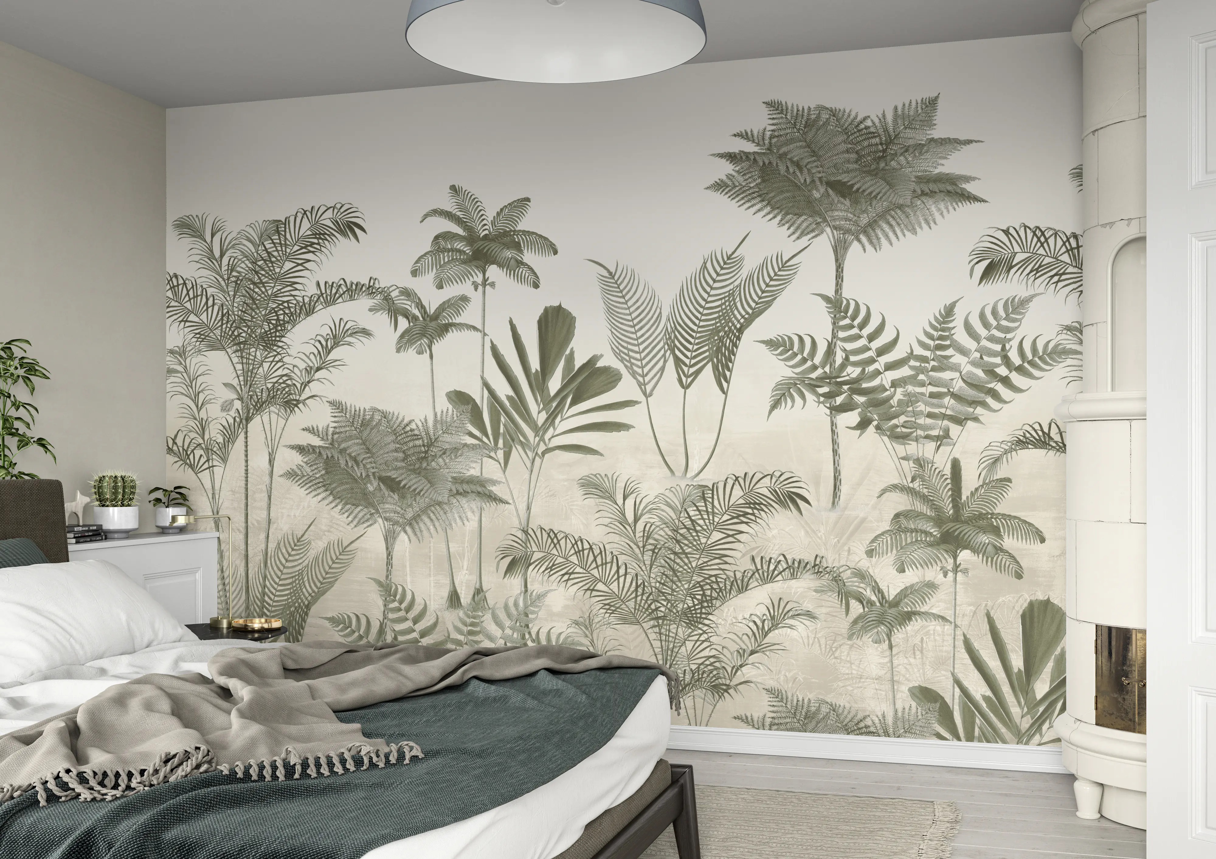 Rasch Vlies Fototapete 556285 Grün-Kaki Muster & Motive 2,65 m x 3,71 m