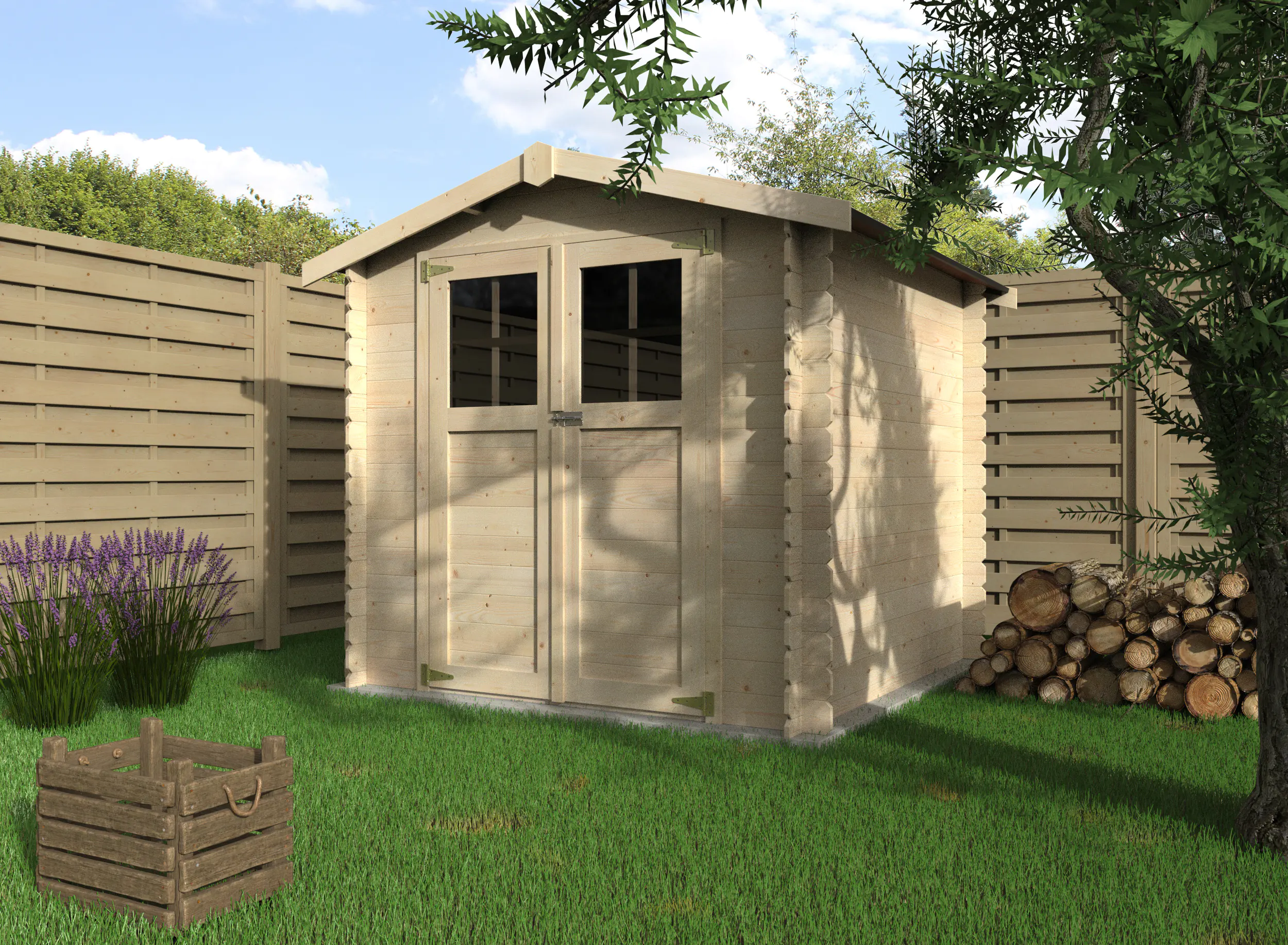 Decor et Jardin Gartenhaus Milovic 209 x 209 cm natur