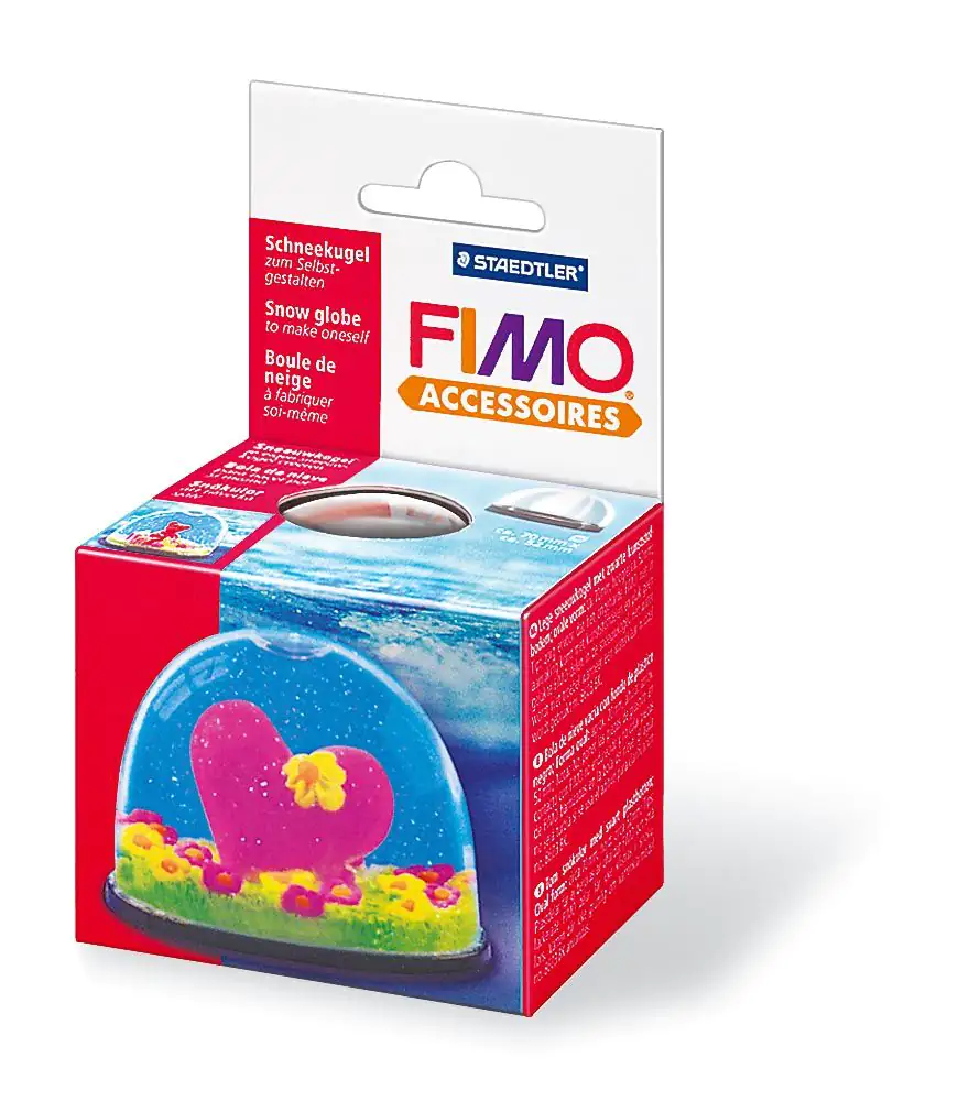 Fimo Schneekugel oval 70 x 52 mm