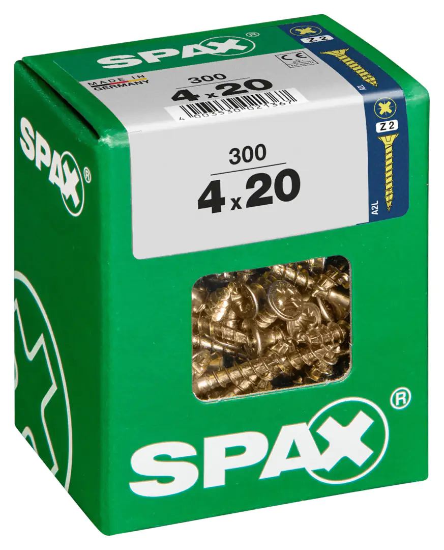 Spax Universalschrauben 4.0 x 20 mm PZ 2 - 300 Stk.