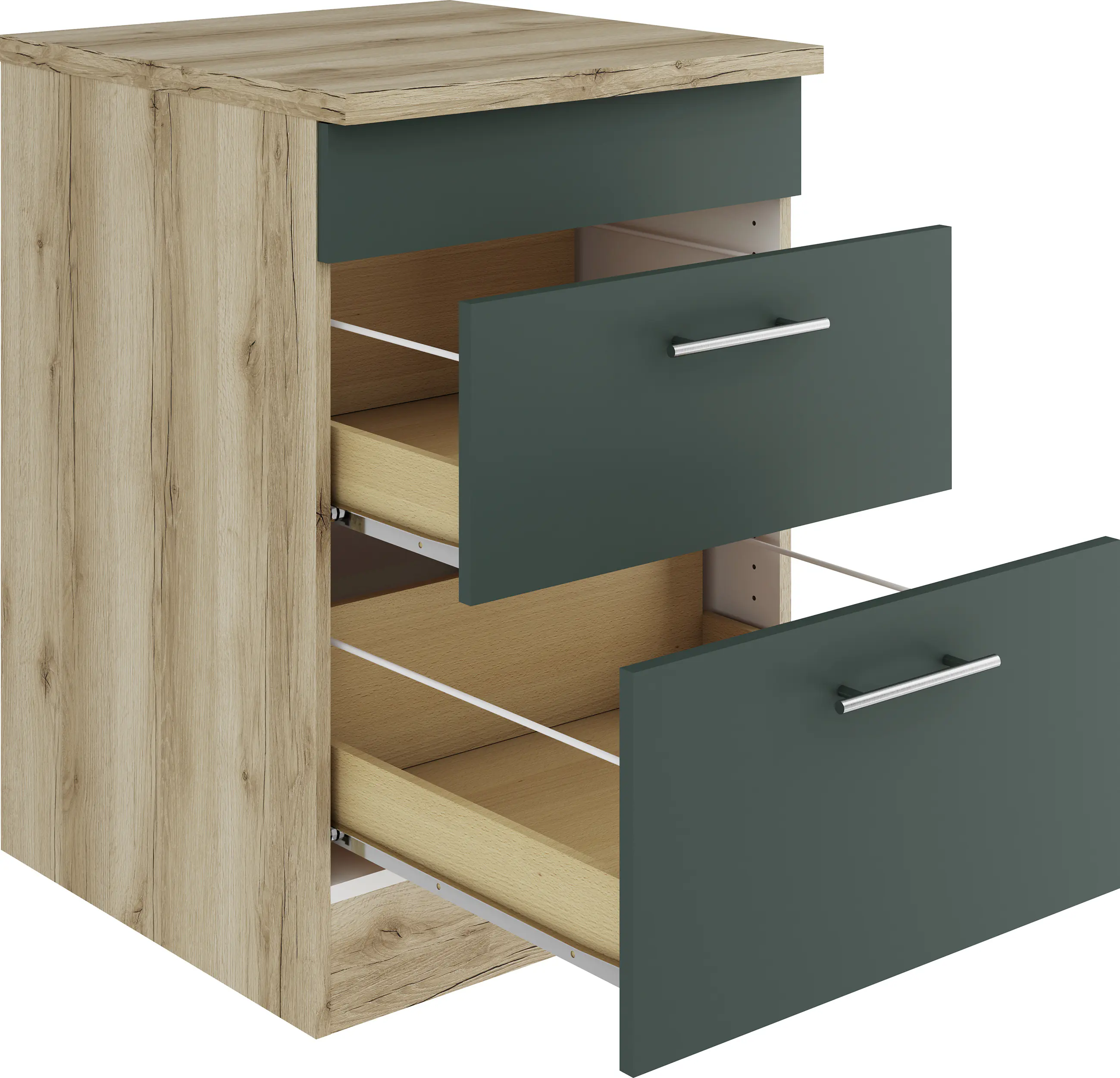 Optifit Unterschrank Savona 405 steingrün/eiche 60 cm