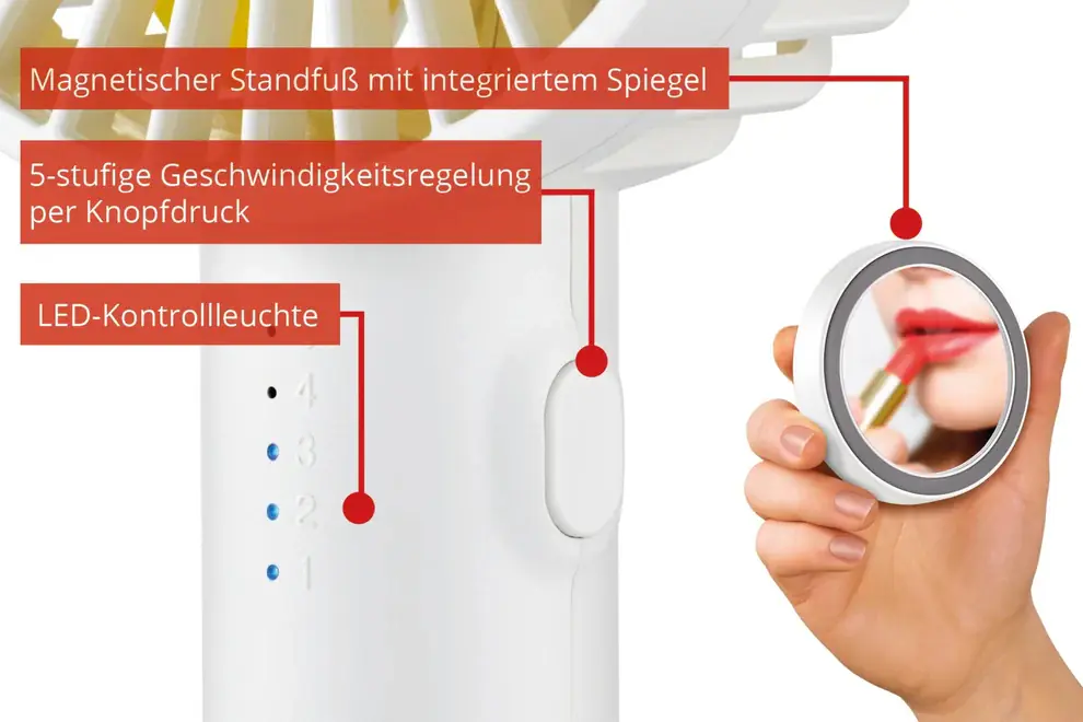 Unold Handventilator Breezy II grün USB, 5 Stufen