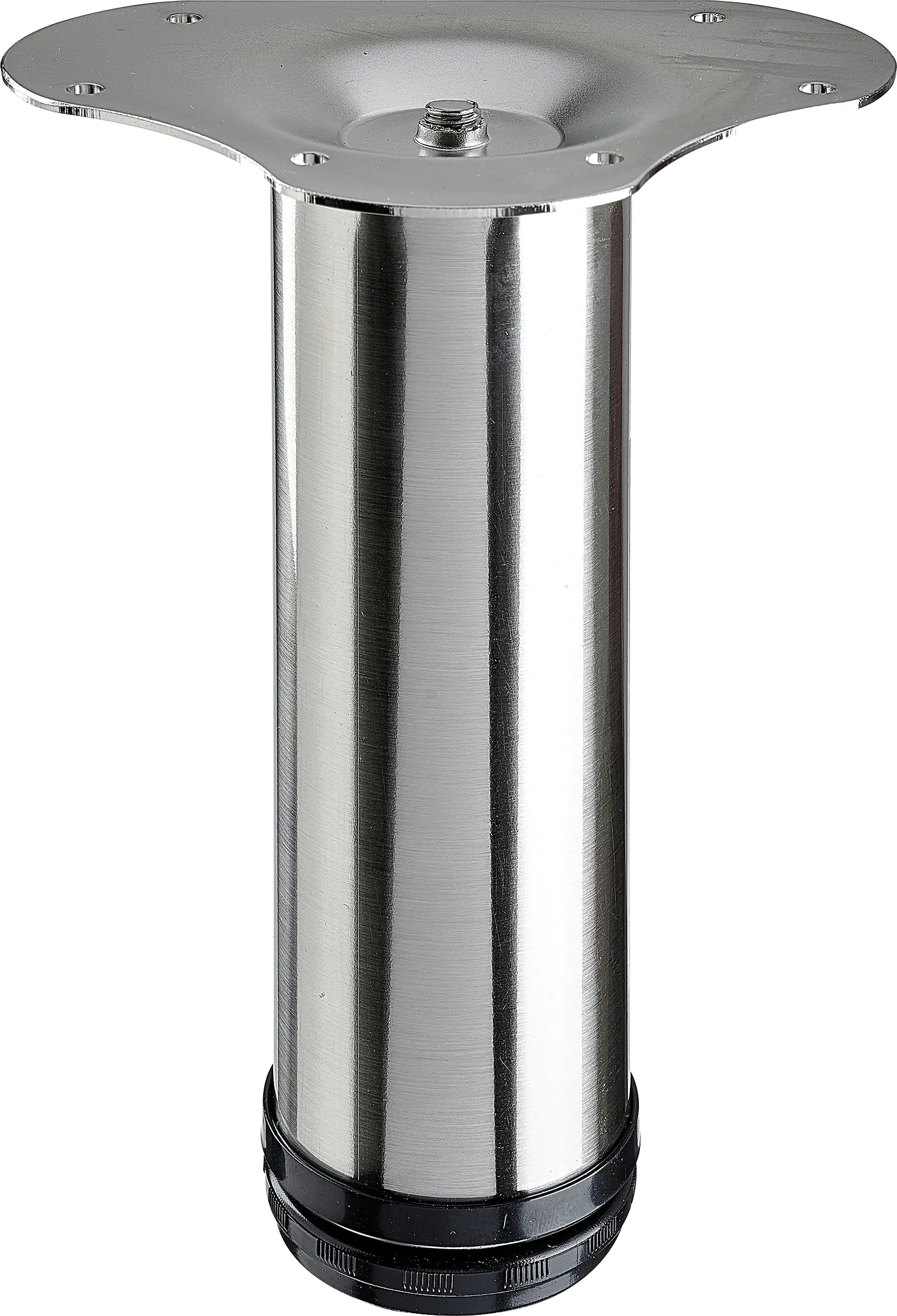 Hettich Tischbein 6,0 x 20 - 23 cm Stahl Edelstahl-Optik - 1 Stück