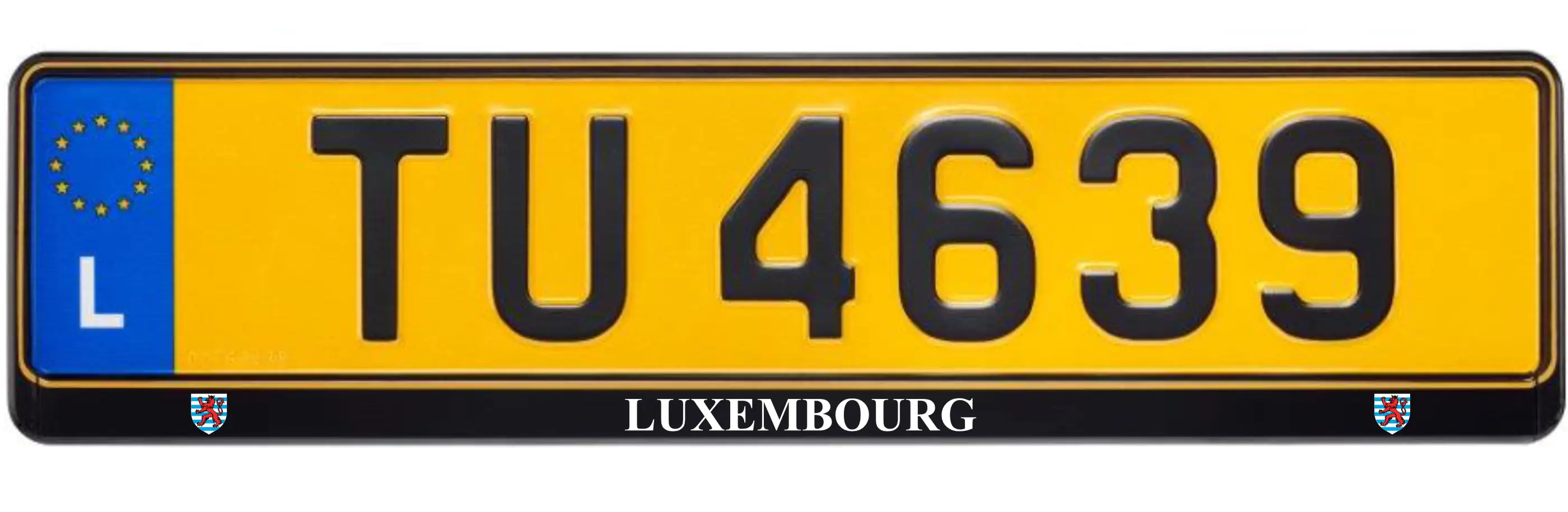 4002341290085 Hermann Schütz Design Kennzeichenrahmen Luxemburg mit Wappen schwarz