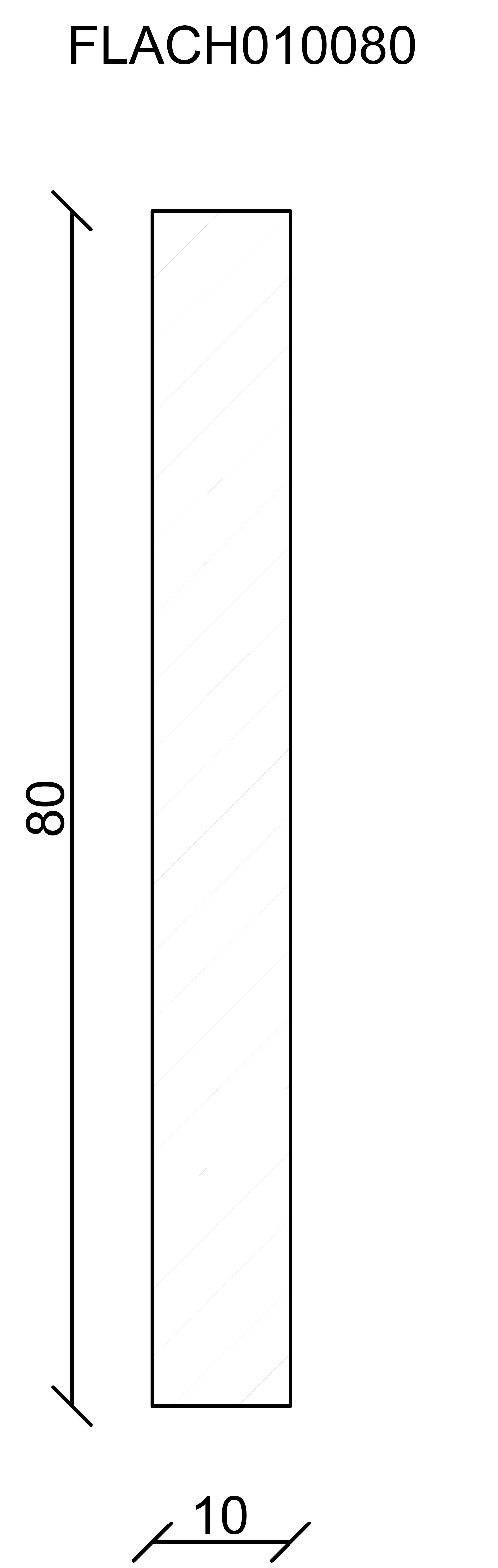 FN Neuhofer Flachleiste 240 cm 80 x 10 mm Fichte/Kiefer