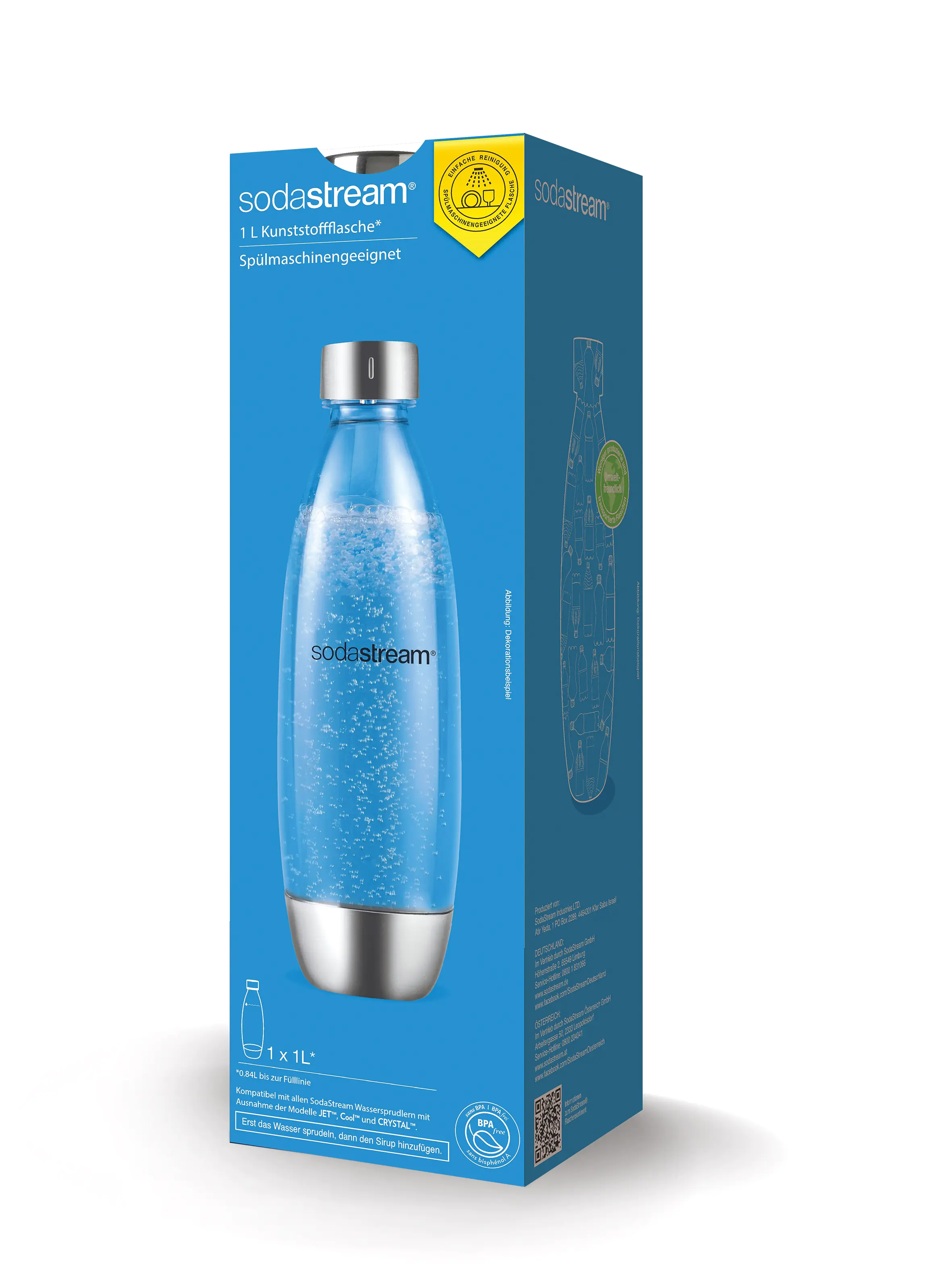 Sodastream Flasche Kunststoff 1 L Fuse DWS Metal 