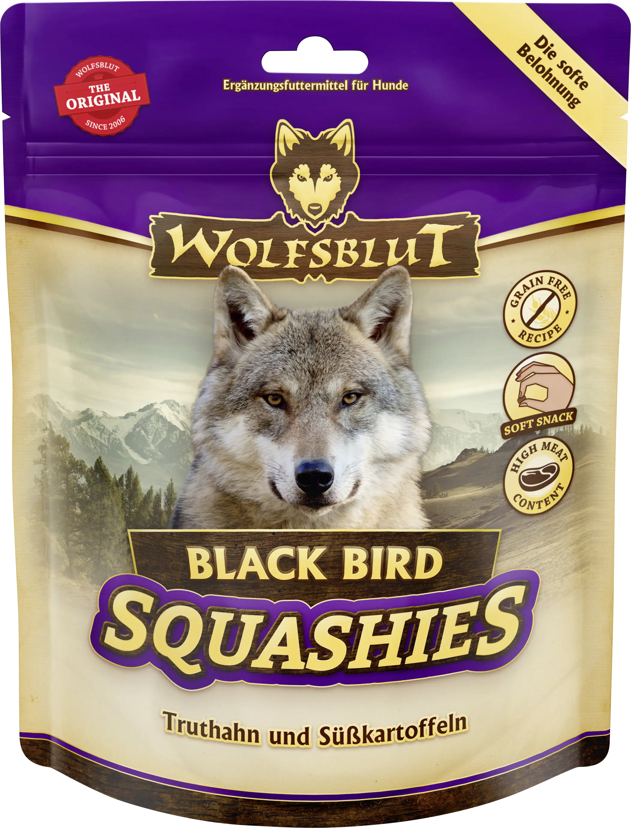 Wolfsblut Black Bird Squashies Snack - Truthahn mit Süßkartoffel 300 g