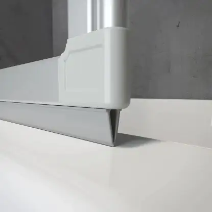 Schulte Badewannenaufsatz Alu natur 127 x 140 cm Sicherheitsglas