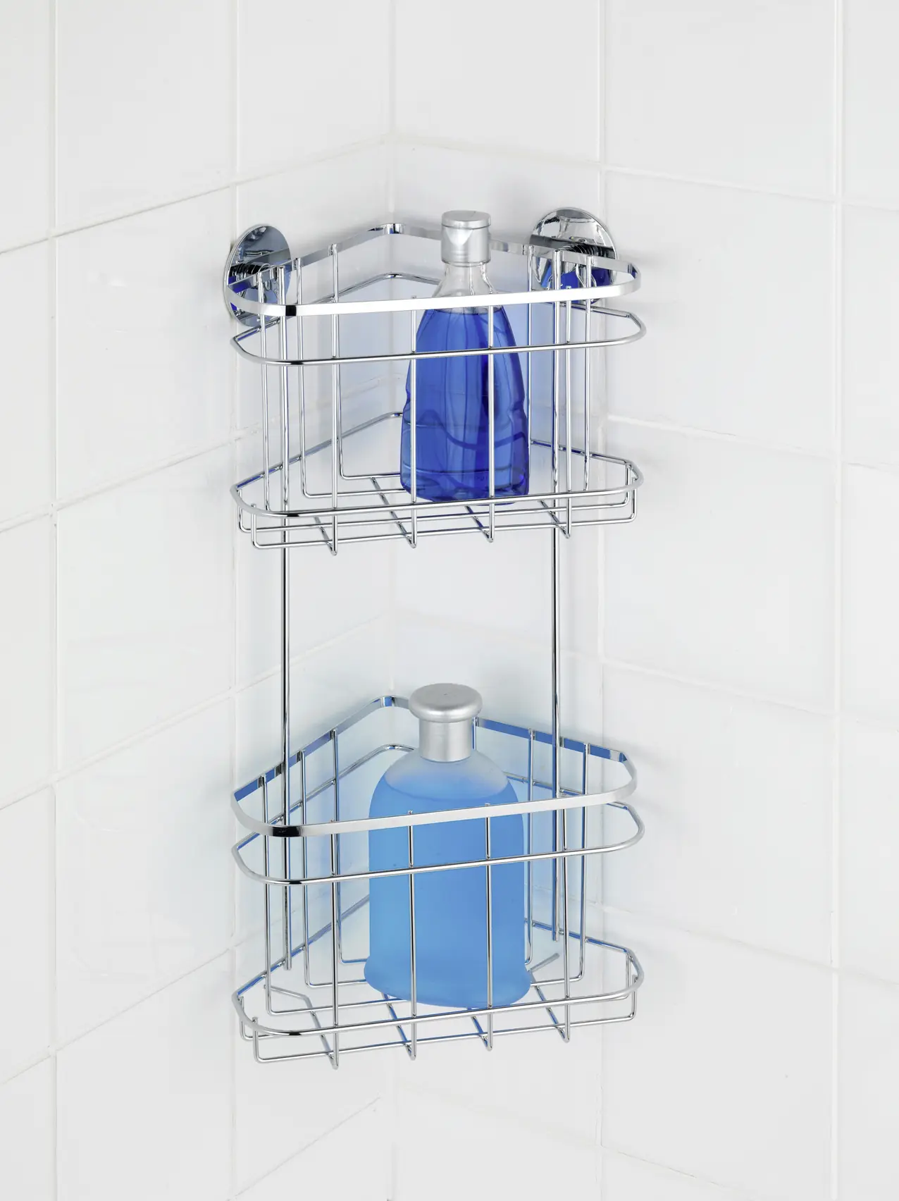 Wenko Eckablage Edelstahl, Turbo-Loc, 2 Etagen