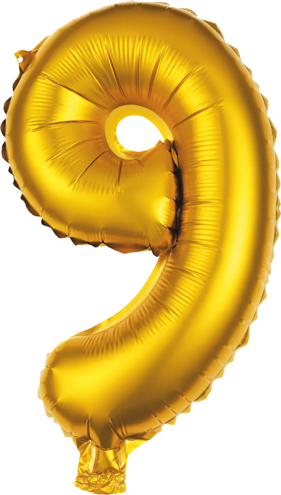 Folienballon Zahl 9 gold 100 cm