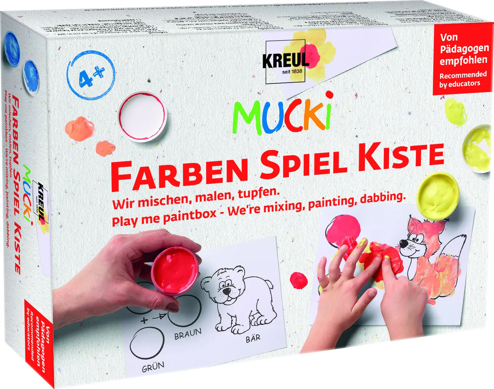 Kreul Fingerfarbe Mucki Wir mischen malen tupfen 5 x 50 ml