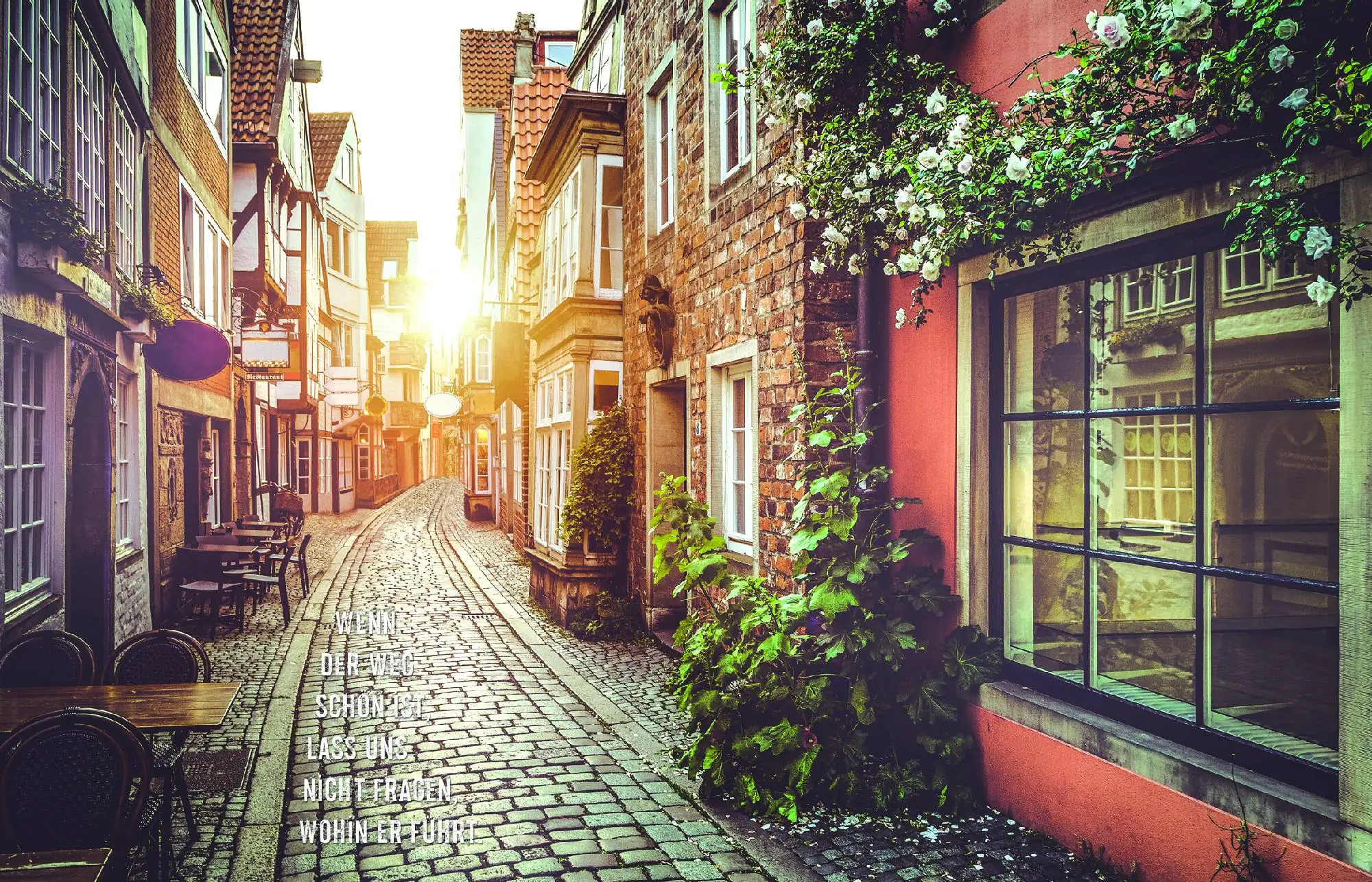 Deco-Block Bild - Schöner Weg 90 x 58 cm Deco-Block Bild - Schöner Weg 90 x 58 cm