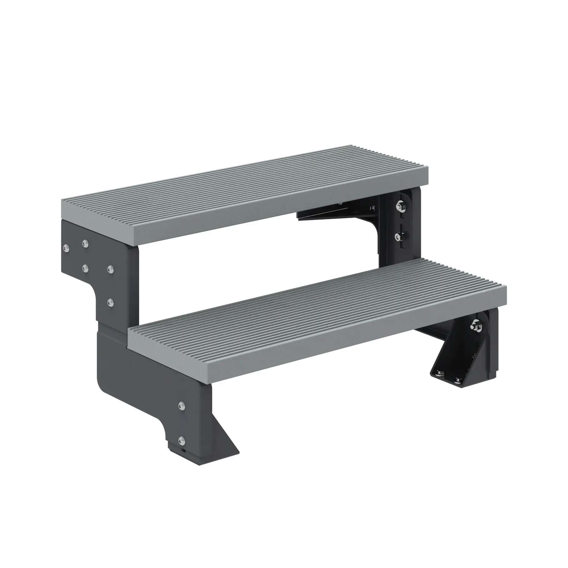 Dolle Außentreppe Trimax Gardentop 2 Stufen 80 cm ohne Geländer grau