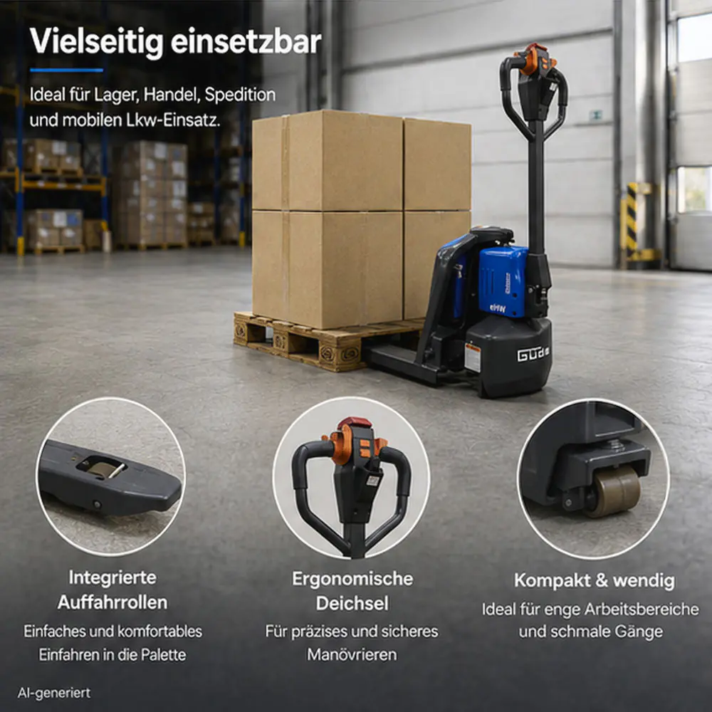 Güde Akku-Hubwagen eHW 1500 24 V 20 Ah