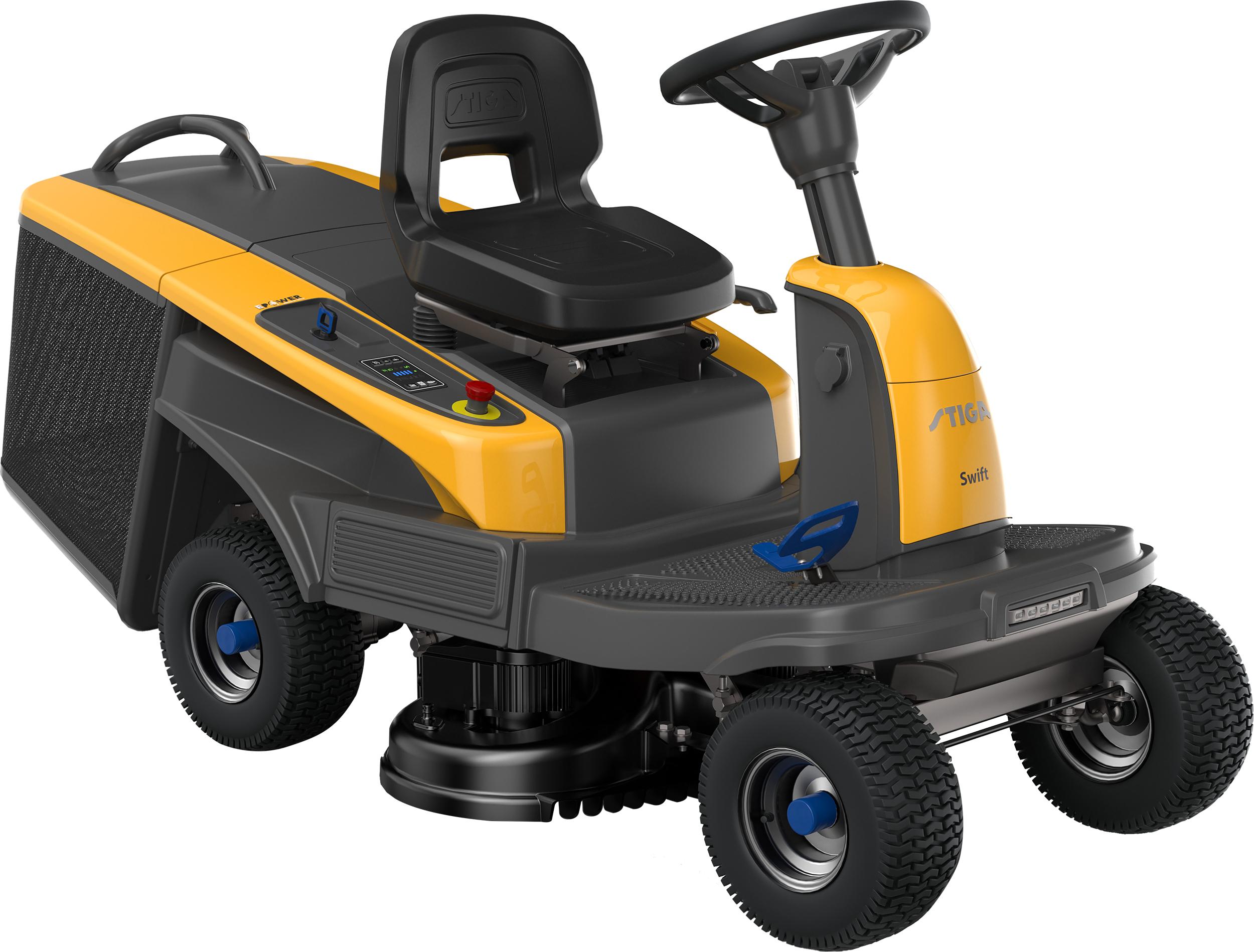 Stiga Akku-Rasentraktor Swift 372e, inkl. 4 Akkus (3x 7,5Ah und 1x 5Ah )/48V, 72 cm Schnittbreite