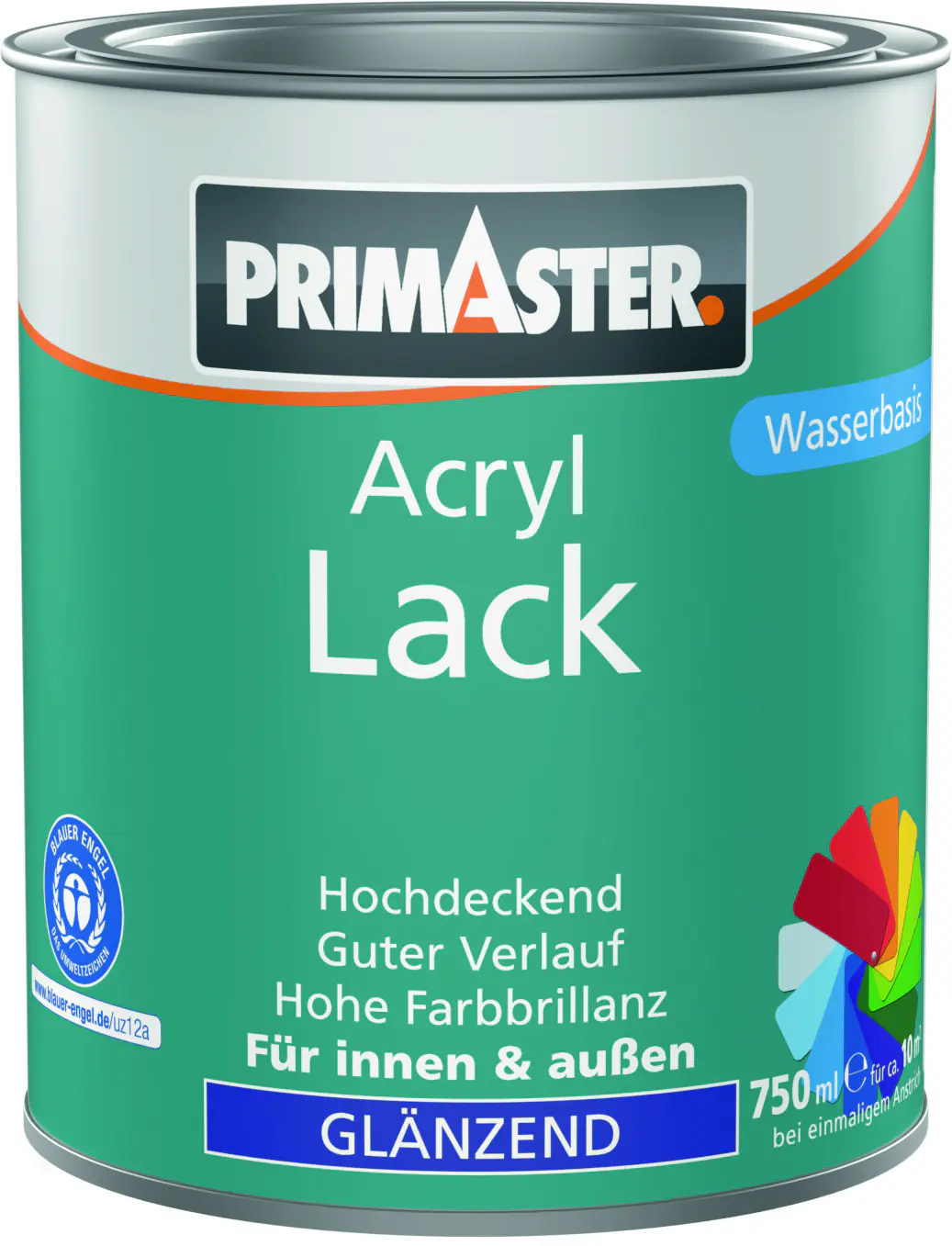 Primaster Acryl Lack tiefschwarz glänzend 750 ml