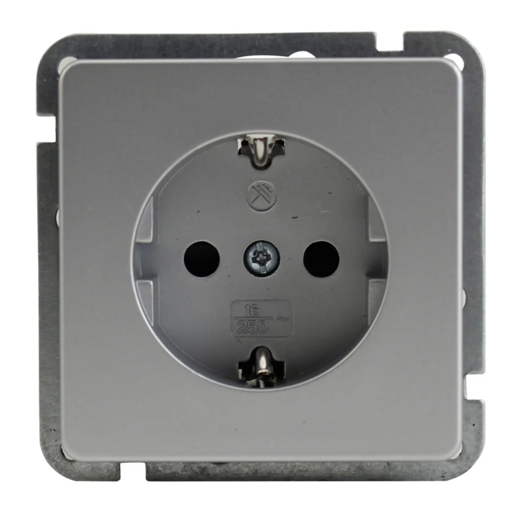 Unitec Steckdose Montreal S503 mit Kindersicherung silber