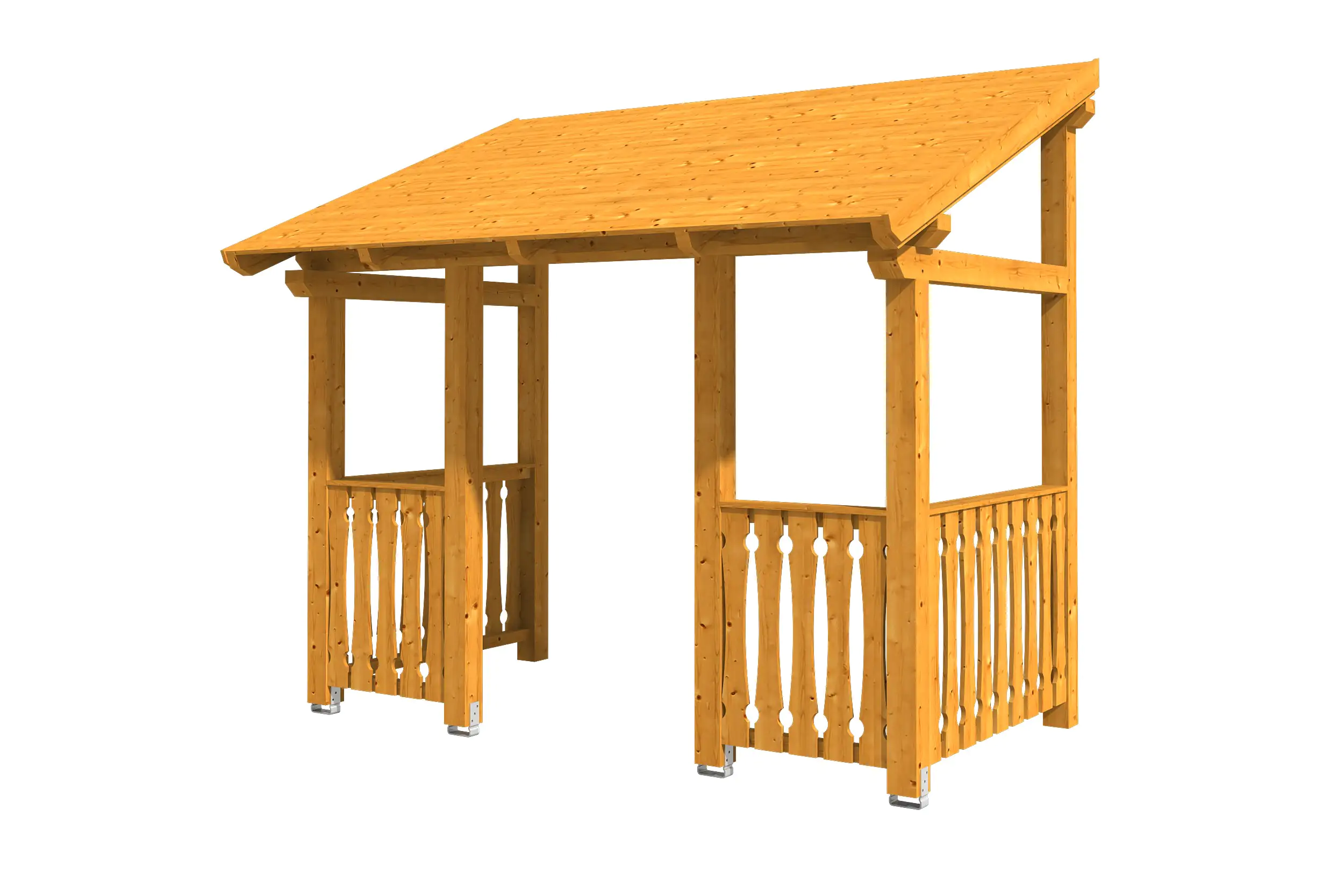 SKAN HOLZ Vordach Paderborn Typ 8 336 x 202 cm, lasiert in Eiche hell