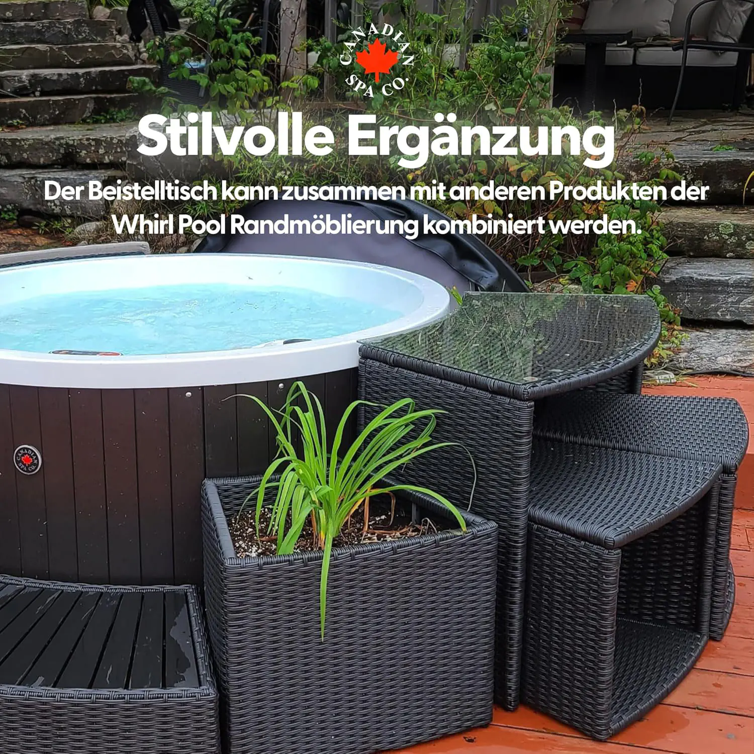 Canadian Spa Beistelltisch L57 x B52 x T45 cm Canadian Spa Beistelltisch L57 x B52 x T45 cm