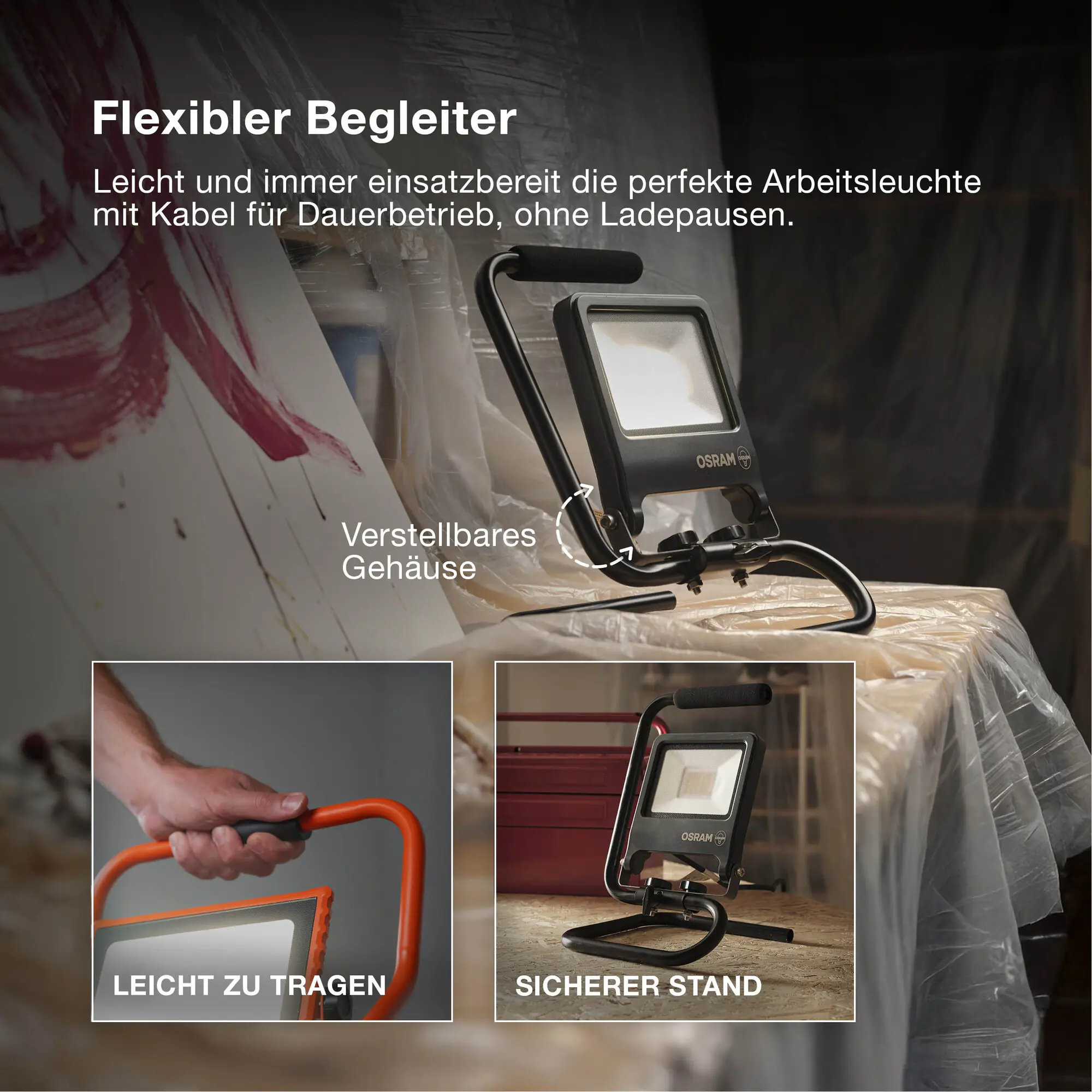 Osram LED Arbeitsleuchte Worklight S-Stand 50 W neutralweiß 