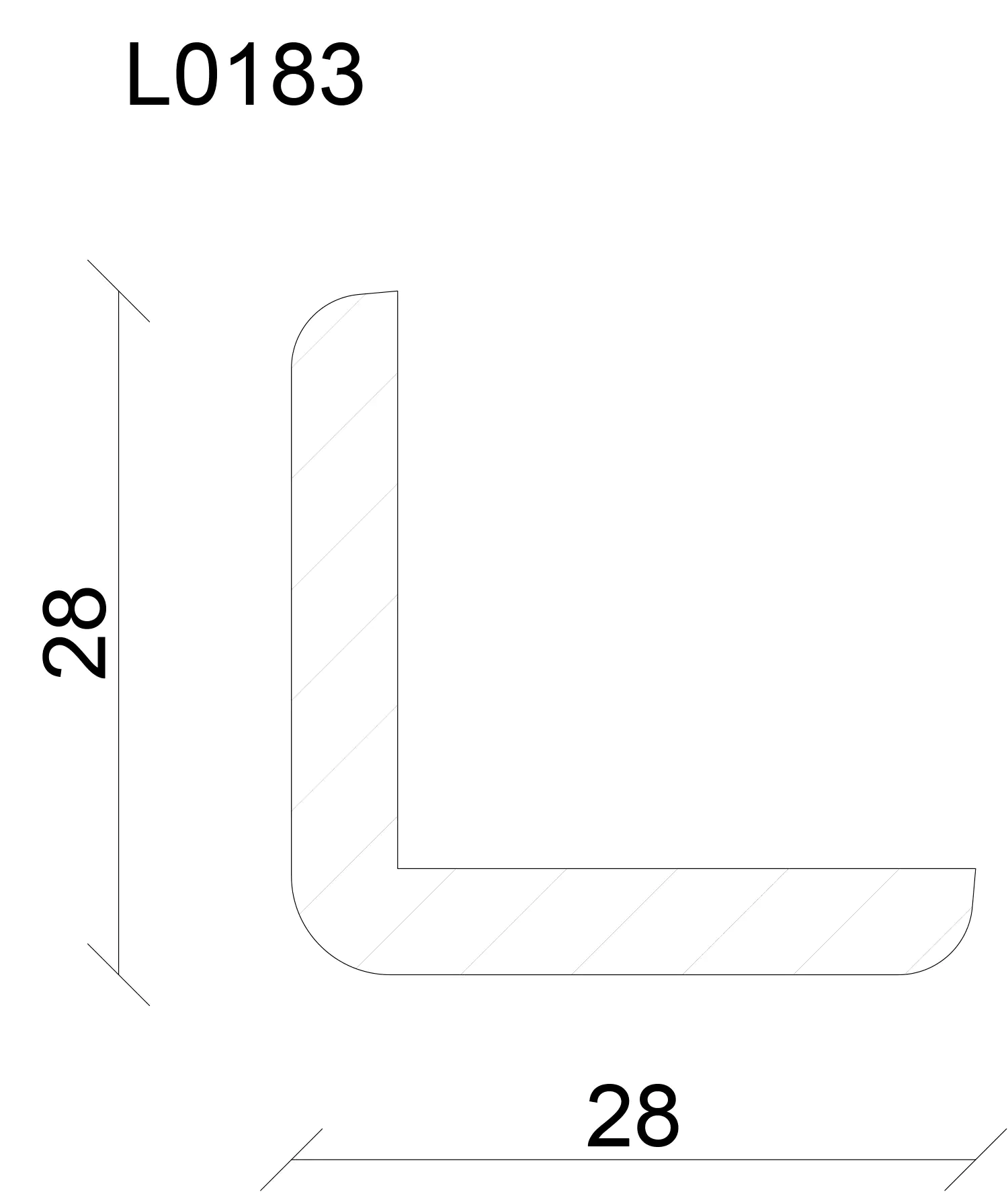 FN Neuhofer Winkelleiste 240 cm 28 x 28 mm Fichte/Kiefer