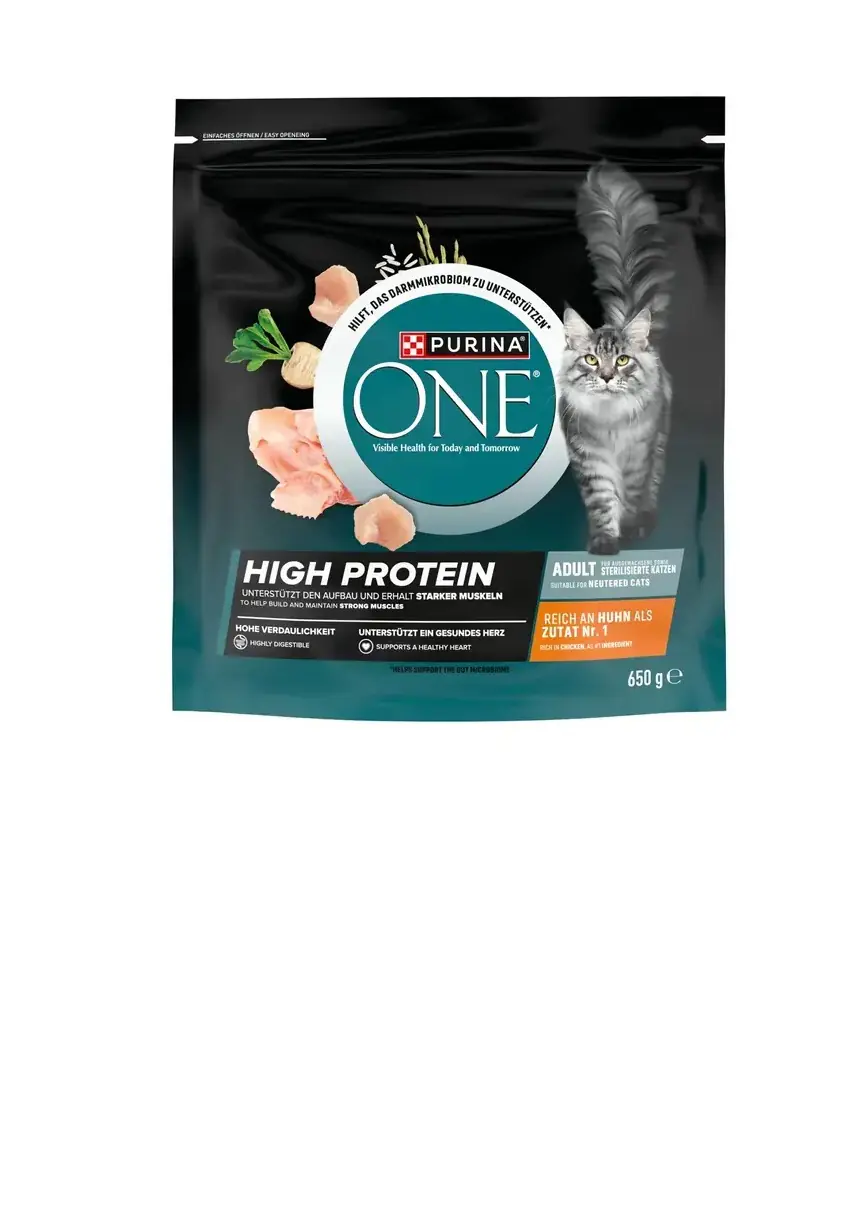 Purina One Trockenfutter Katze High Protein 650 g Huhn