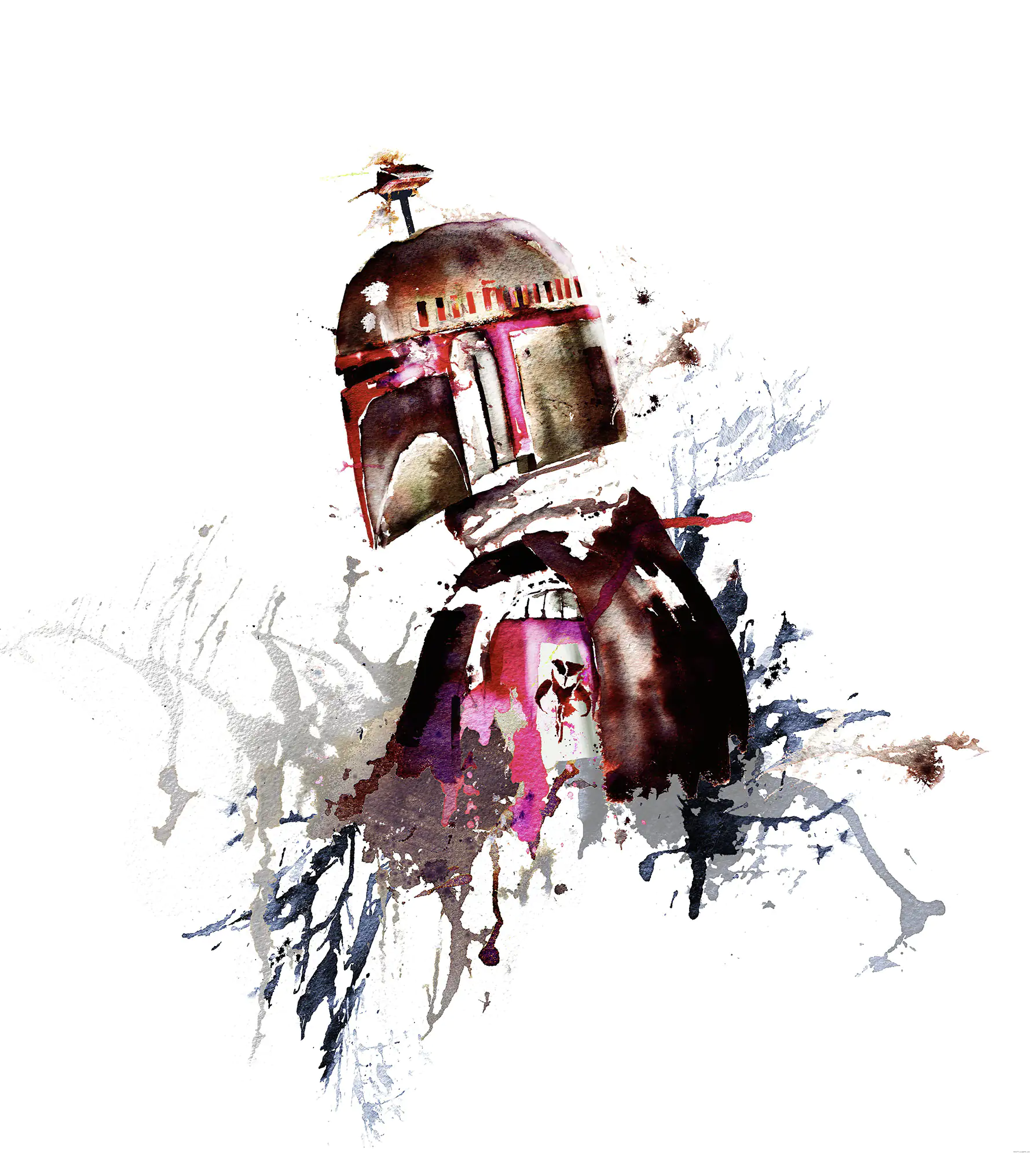 Komar Vlies Fototapete SW Watercolor Boba 250 x 280 cm Komar Vlies Fototapete SW Watercolor Boba 250 x 280 cm