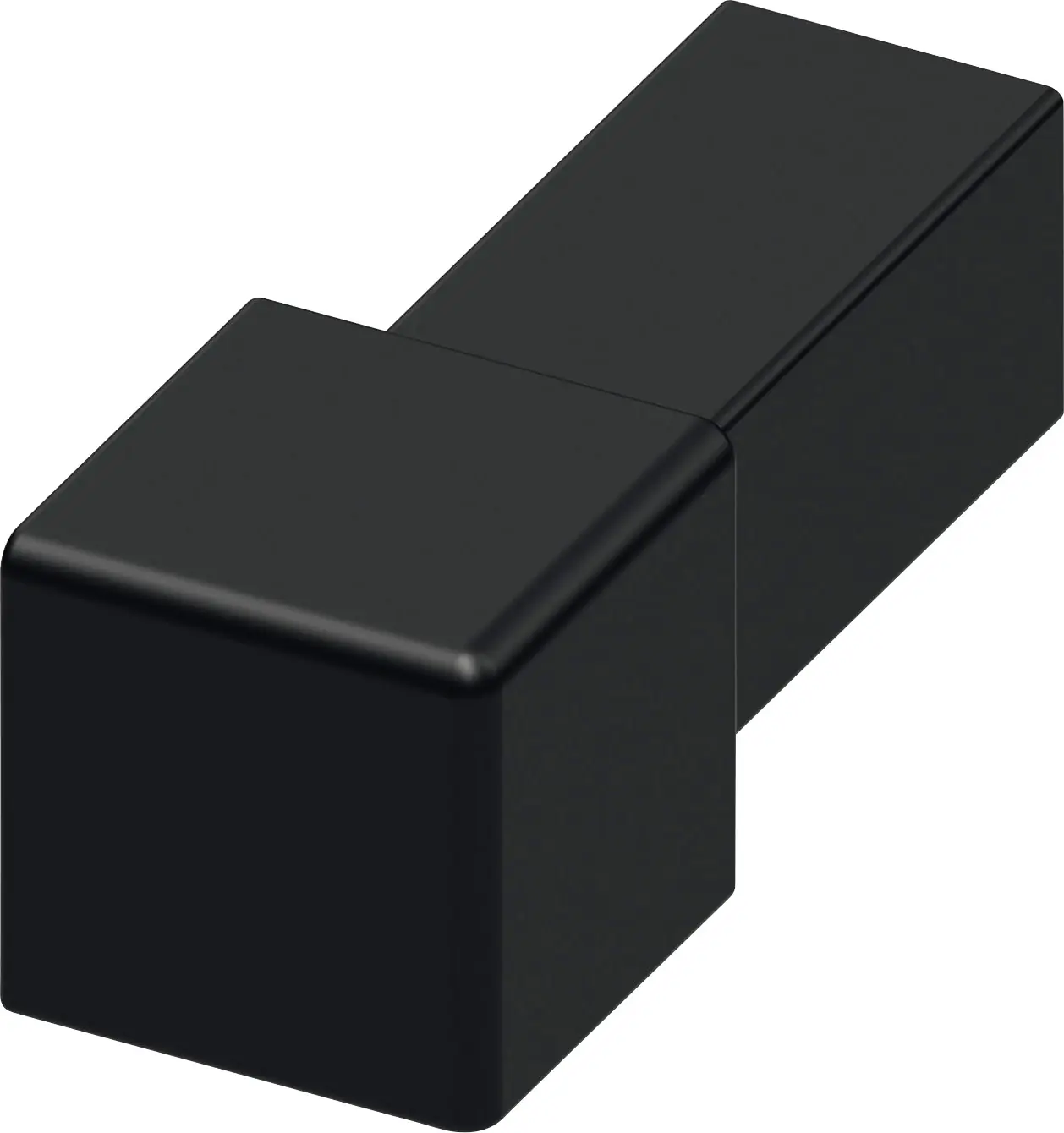 alfer Quadrat-Fliesenecke Aluminium eloxiert gebürstet schwarz