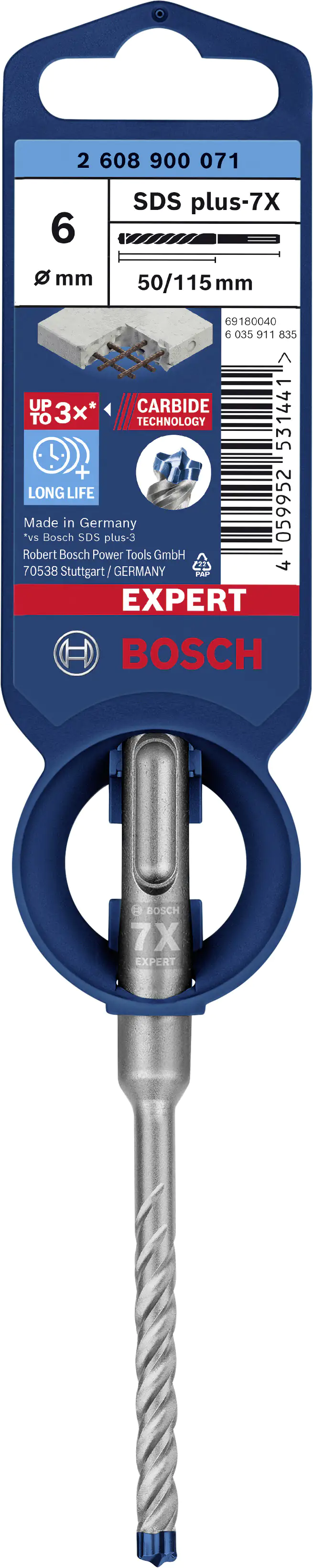 Bosch Expert SDS plus-7X  Hammerbohrer Ø 6 mm Bosch Expert SDS plus-7X  Hammerbohrer Ø 6 mm