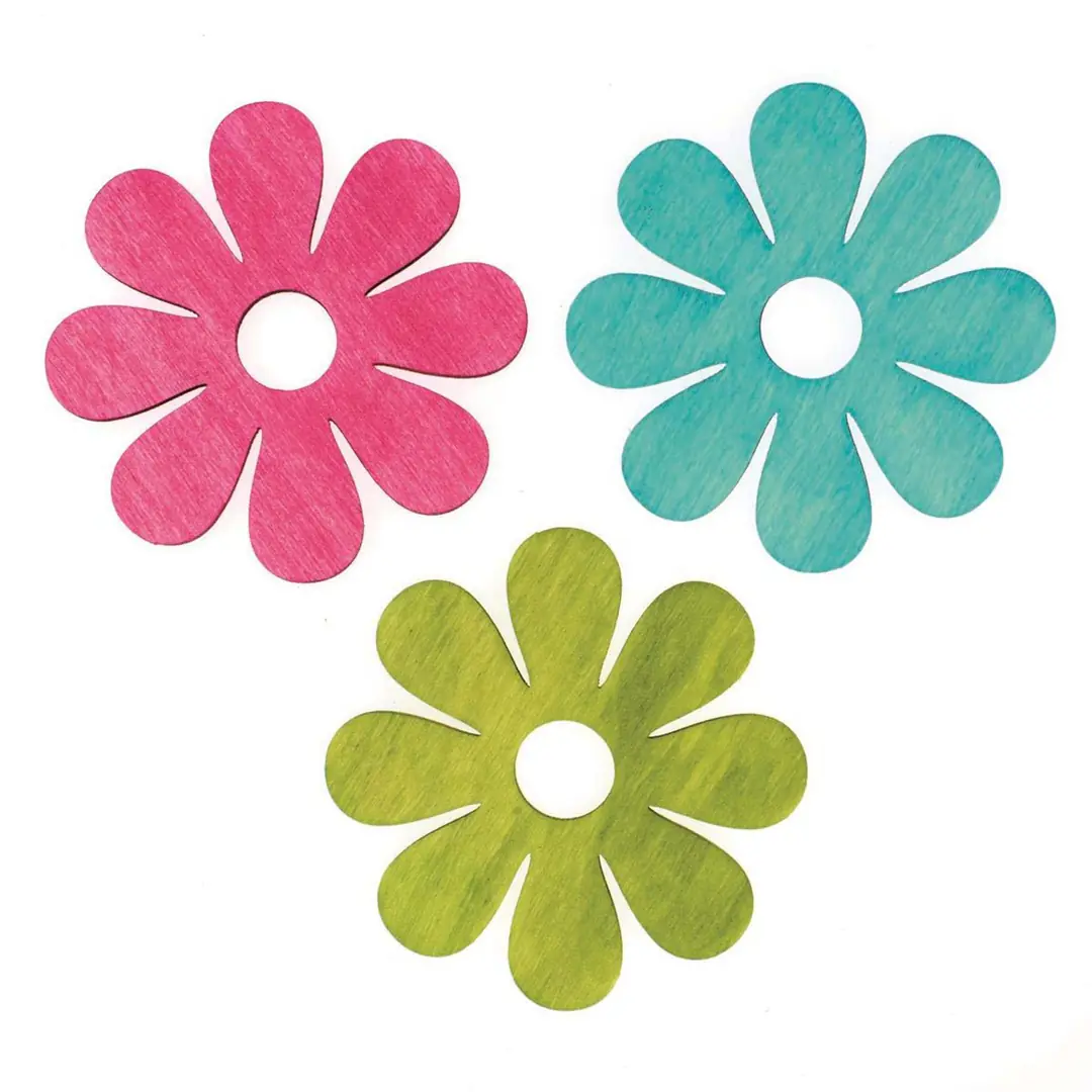 Glorex Streudeko Blumen Ø 2 cm bunt gemischt - 24 Stück