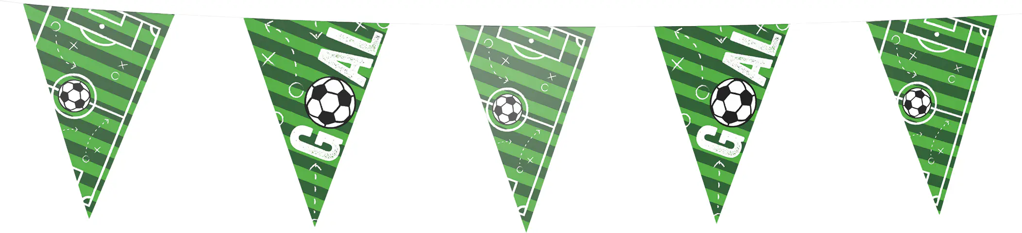 Wimpelkette Fußball Goal grün 4-5 m Grün 1 Stück