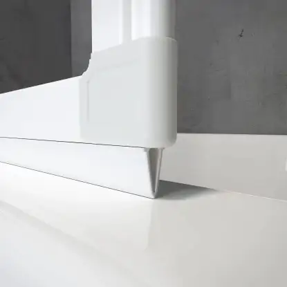 Schulte Badewannenaufsatz Alu alpinweiß 127 x 140 cm Sicherheitsglas