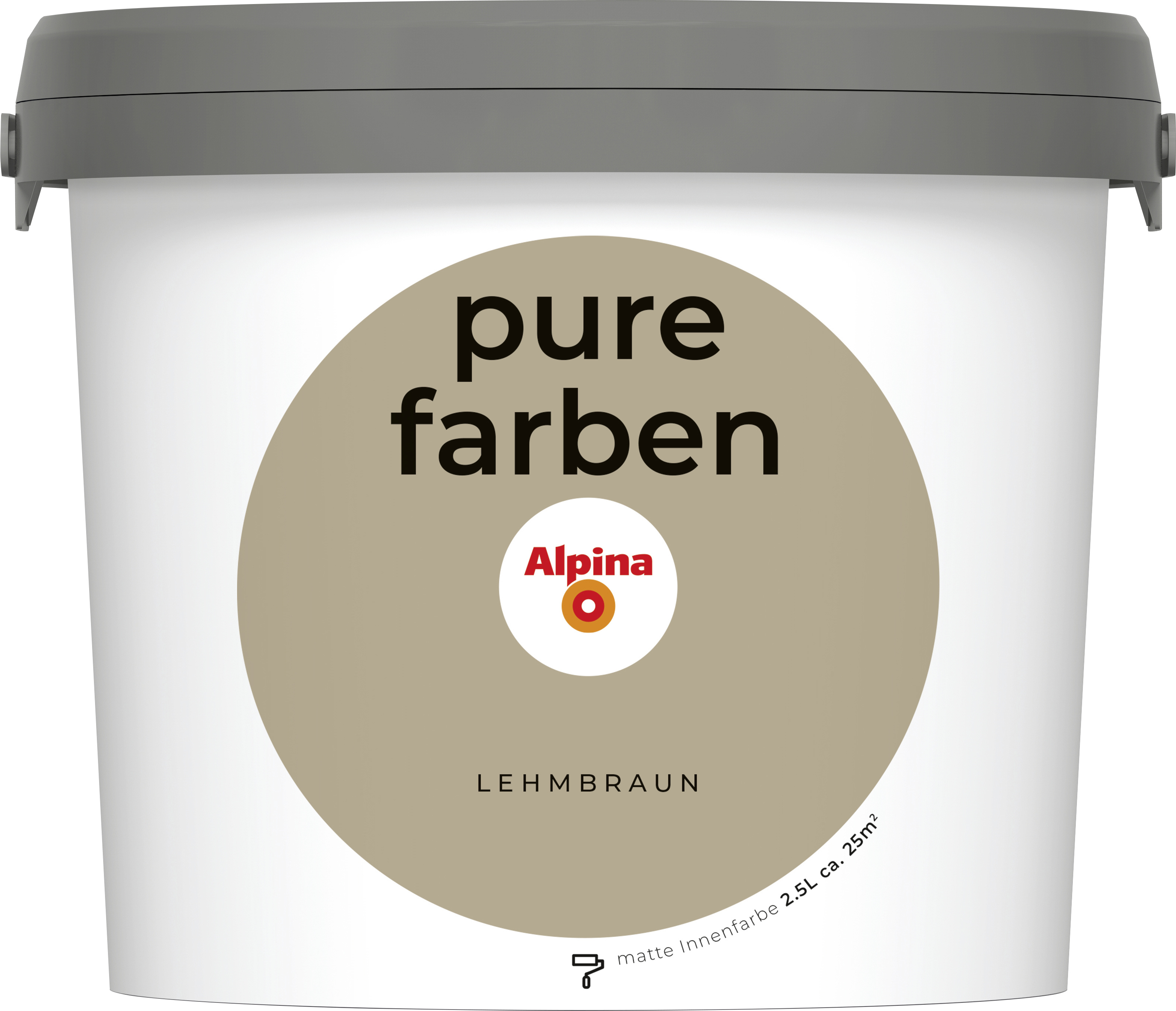Alpina Pure Farben Wandfarbe lehmbraun 2,5 L