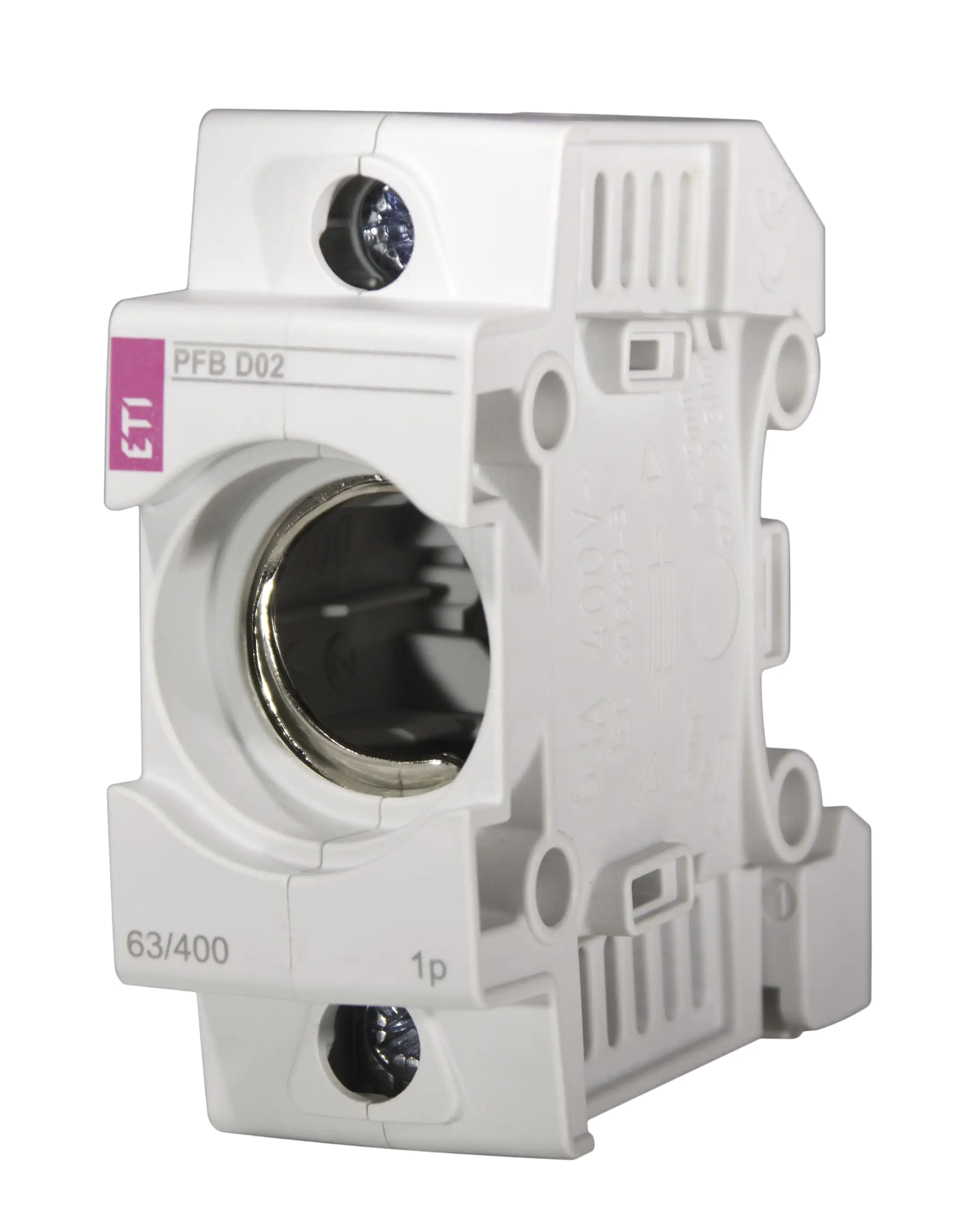 Neozed-Sicherungssockel 1-polig, 63 A, D02, fingersicher, vollisoliert